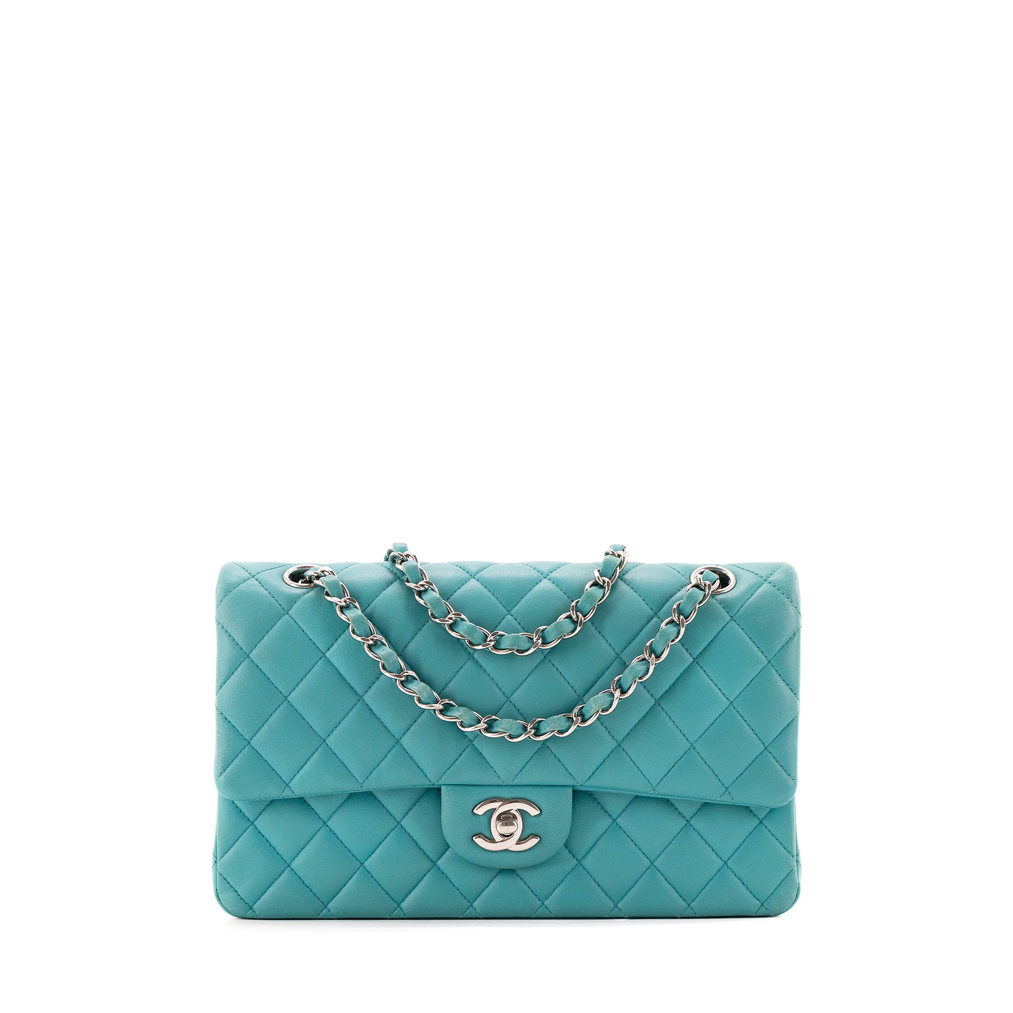 CHANEL - Sac à main Classique/Timeless 11.12 Chanel en cuir lisse bleu