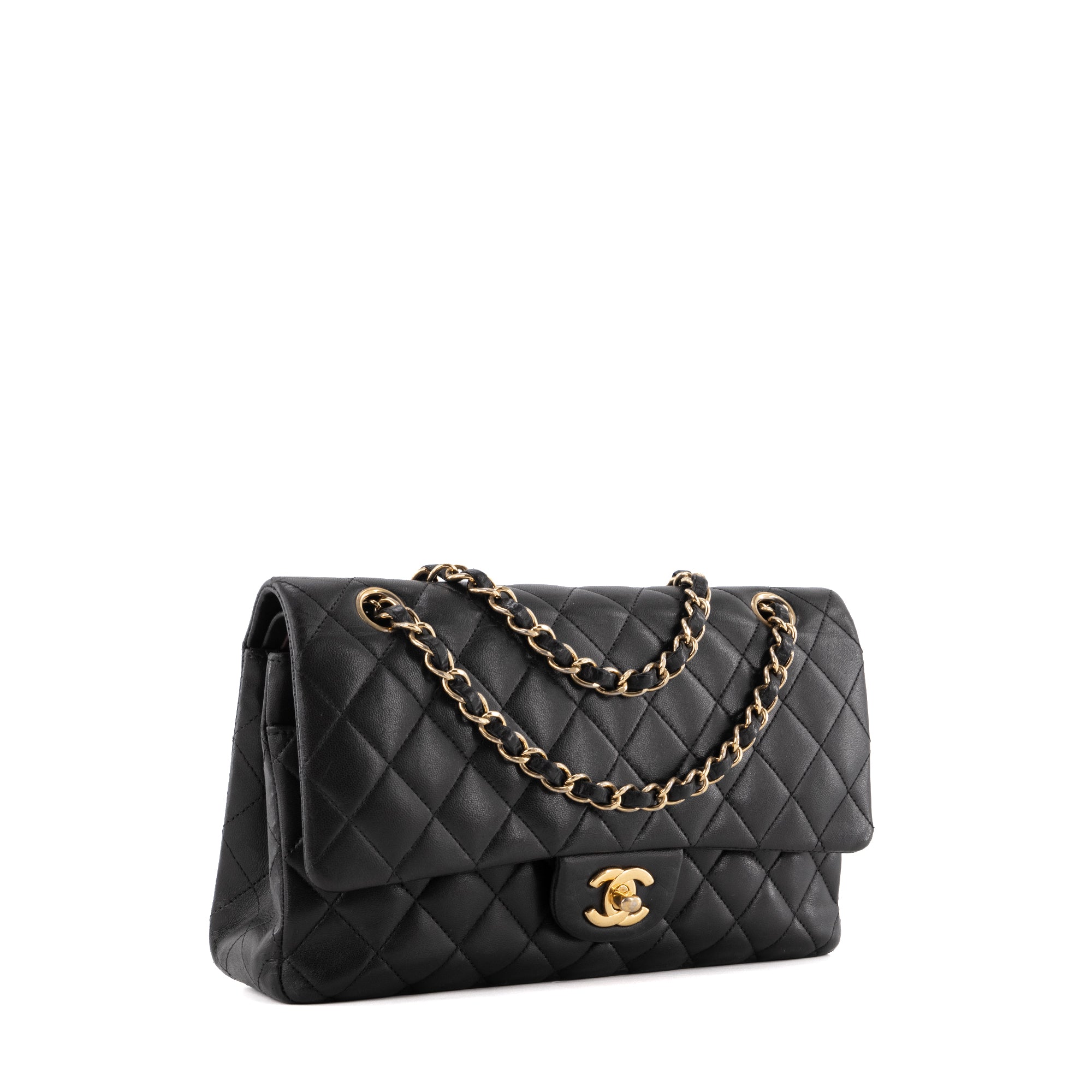 CHANEL - Sac à main Classique/Timeless 11.12 Chanel en cuir lisse noir