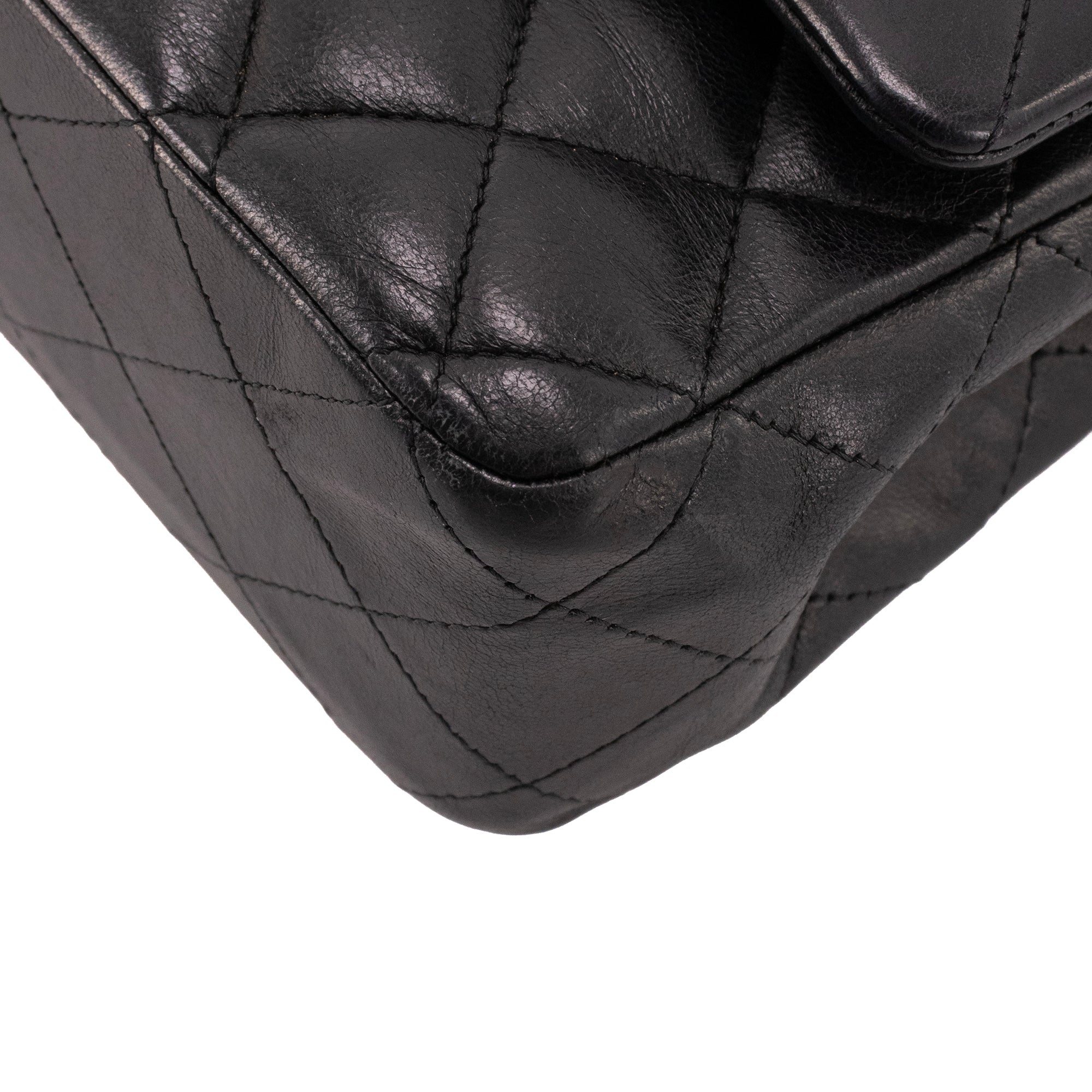 CHANEL - Sac à main Classique/Timeless 11.12 Chanel en cuir lisse noir