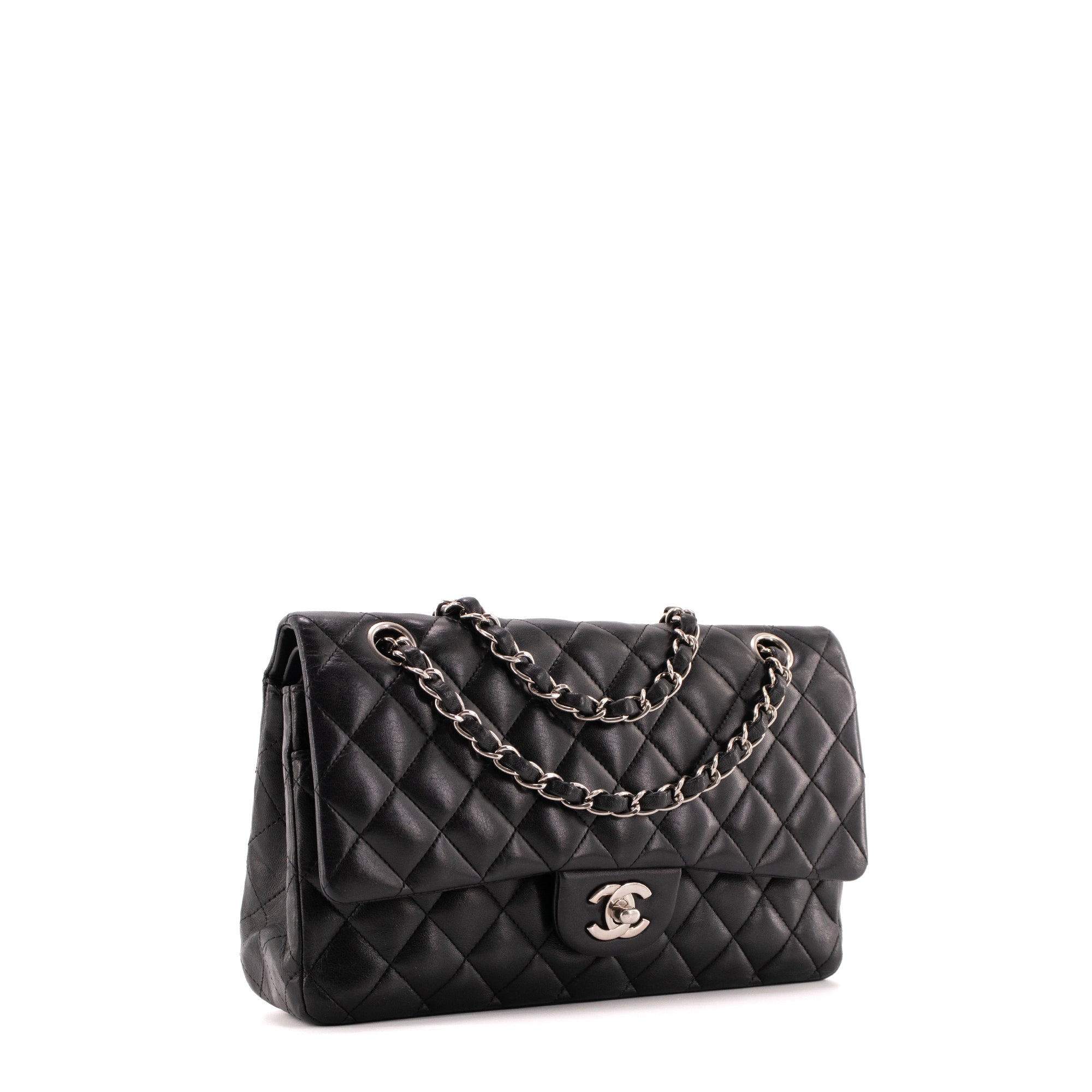 CHANEL - Sac à main Classique/Timeless 11.12 Chanel en cuir lisse noir
