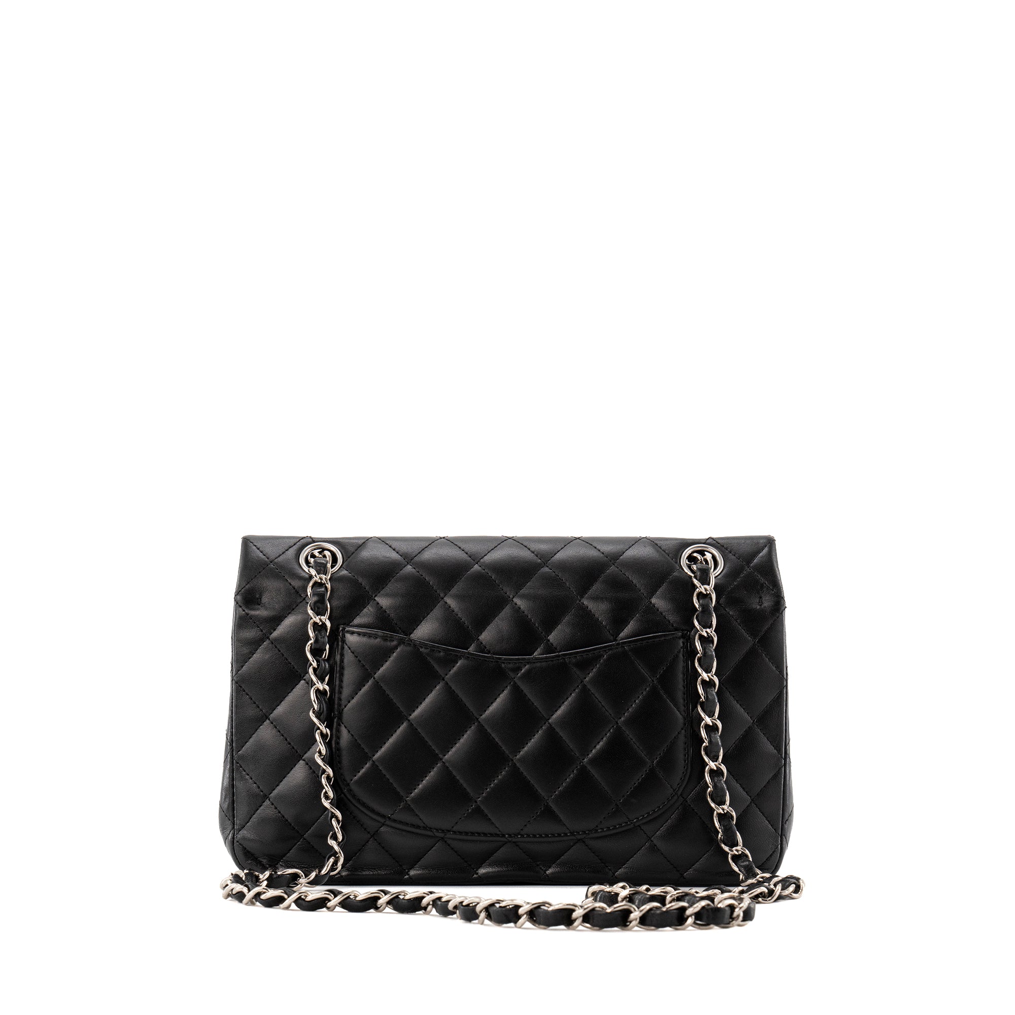 CHANEL - Sac à main Classique/Timeless 11.12 Chanel en cuir lisse noir