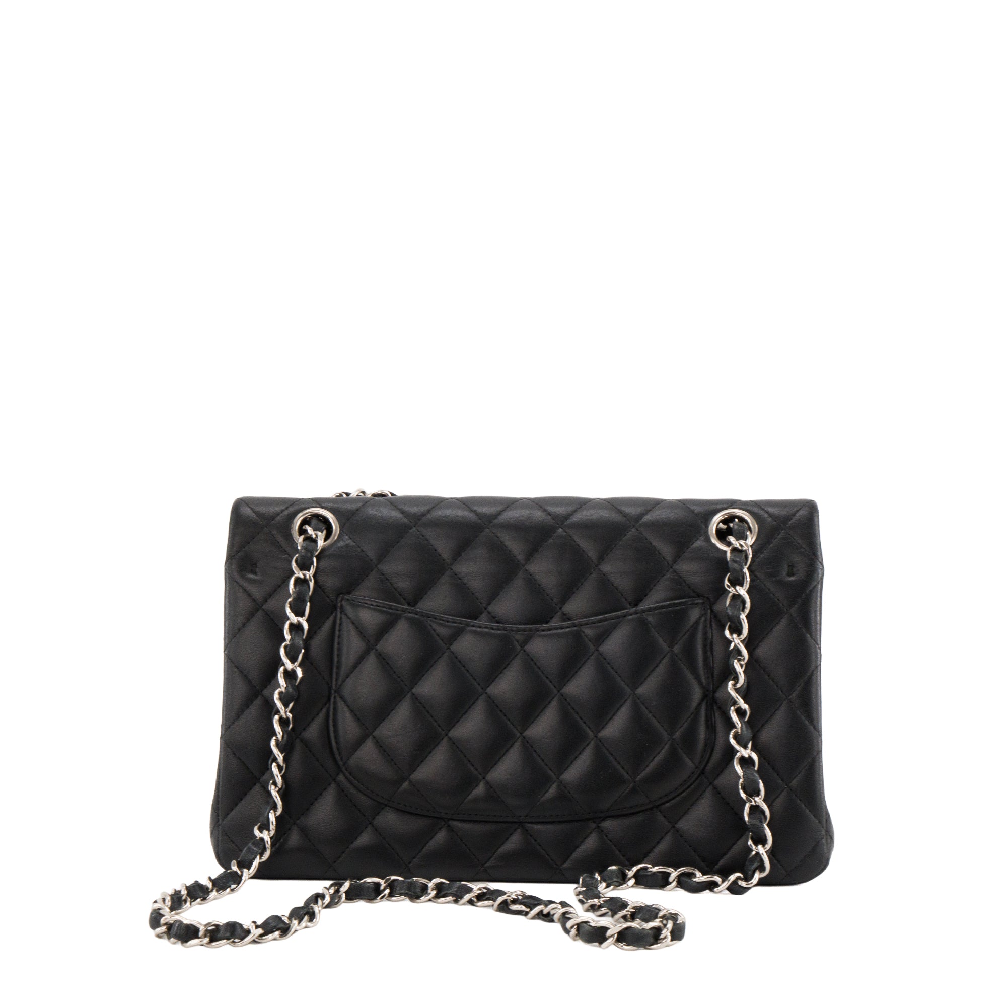CHANEL - Sac à main Classique/Timeless 11.12 Chanel en cuir lisse noir