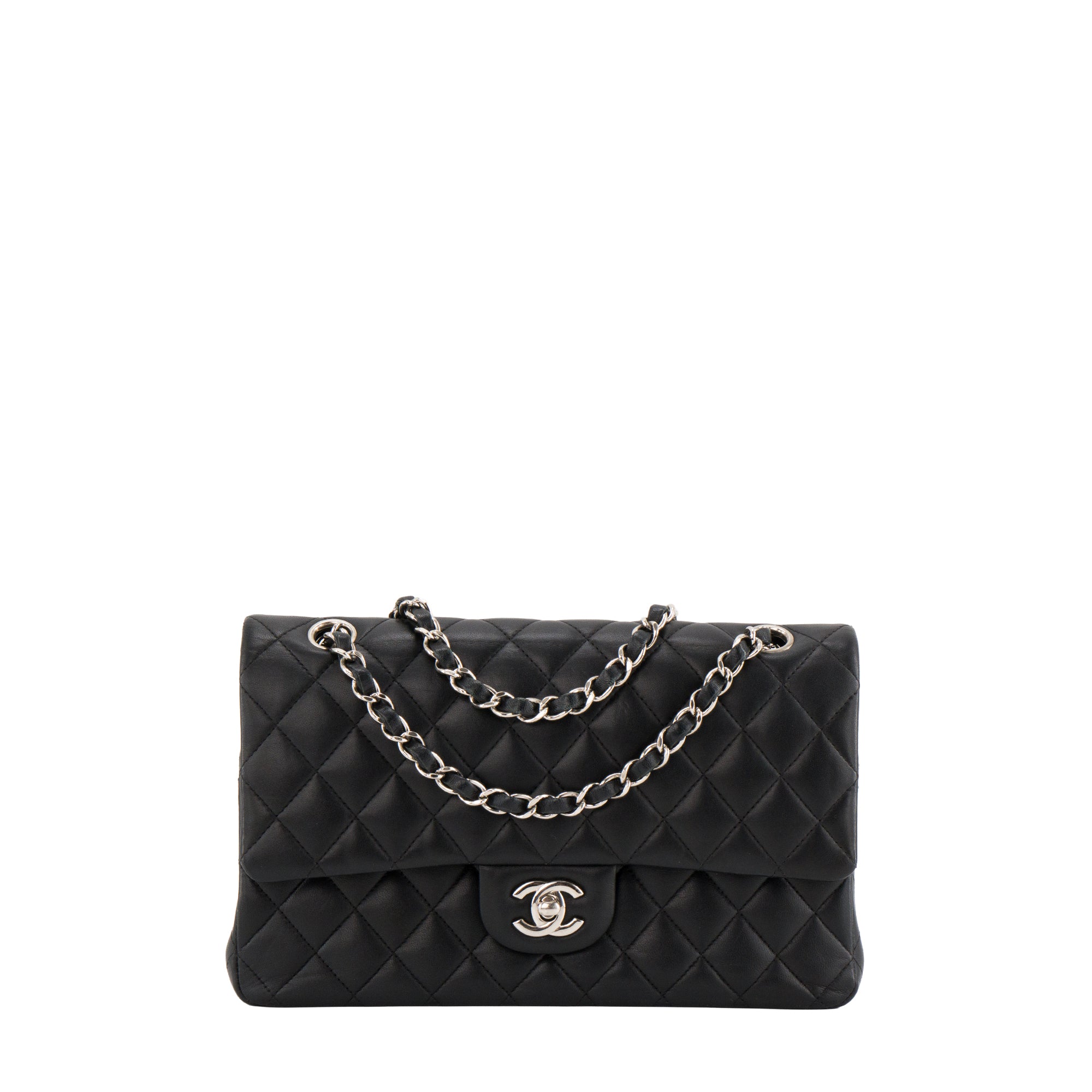CHANEL - Sac à main Classique/Timeless 11.12 Chanel en cuir lisse noir