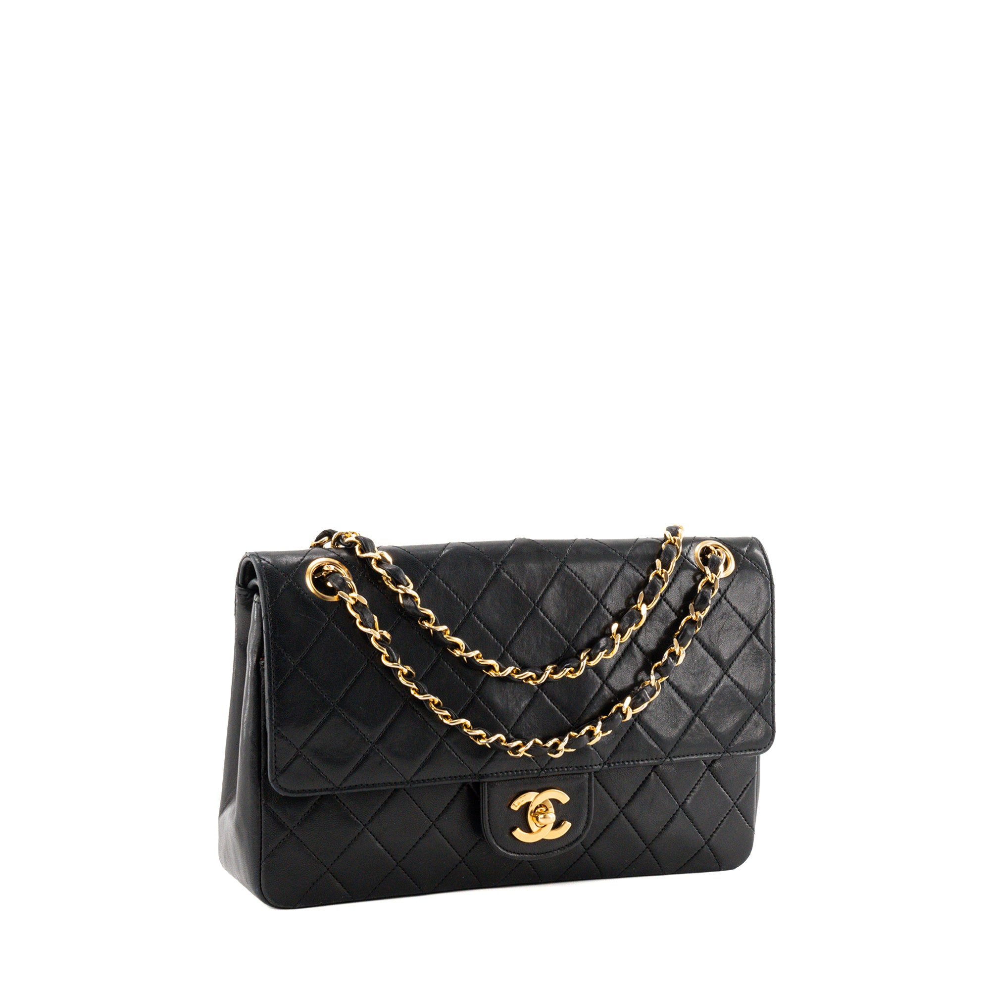 CHANEL - Sac à main Classique/Timeless 11.12 Chanel en cuir lisse noir