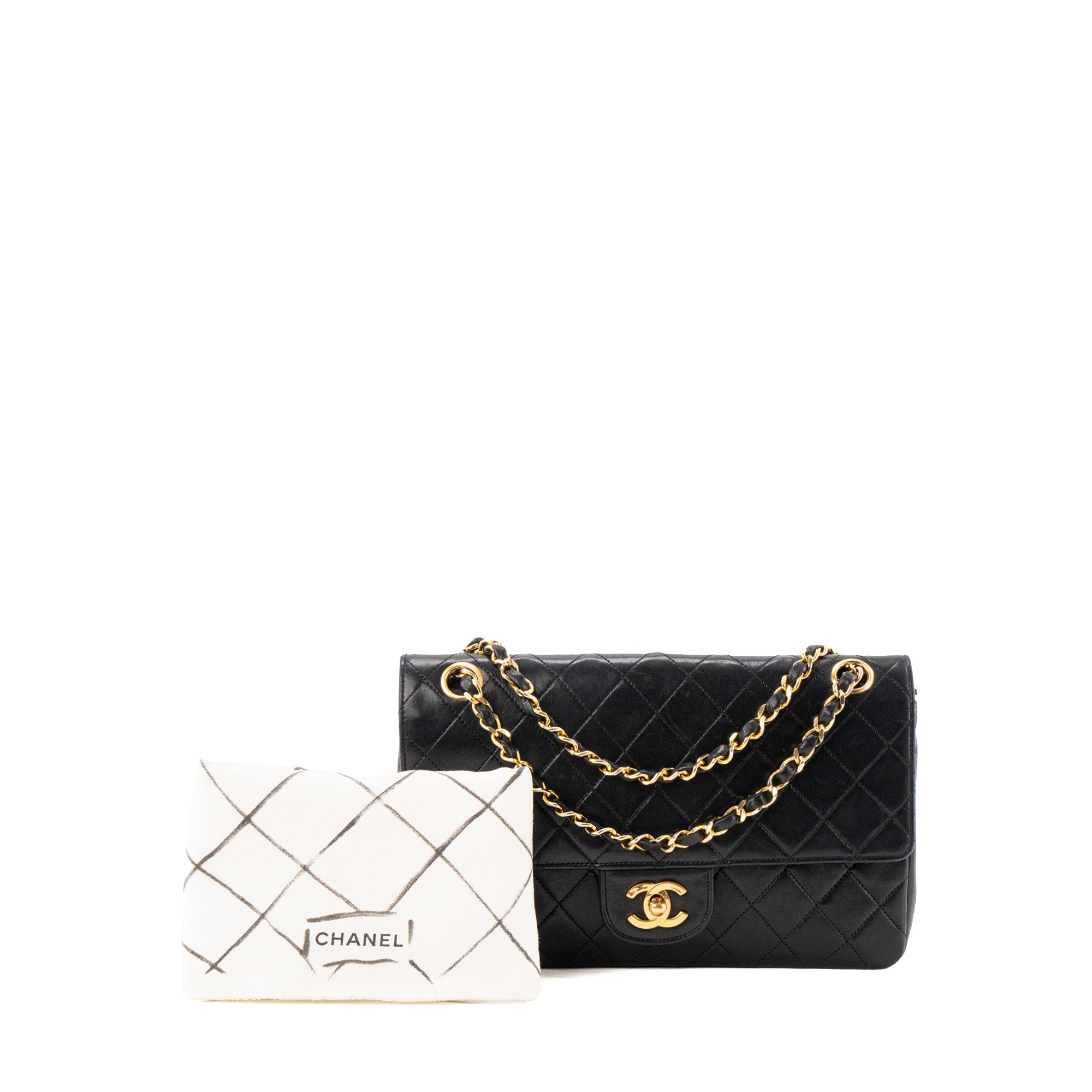 CHANEL - Sac à main Classique/Timeless 11.12 Chanel en cuir lisse noir