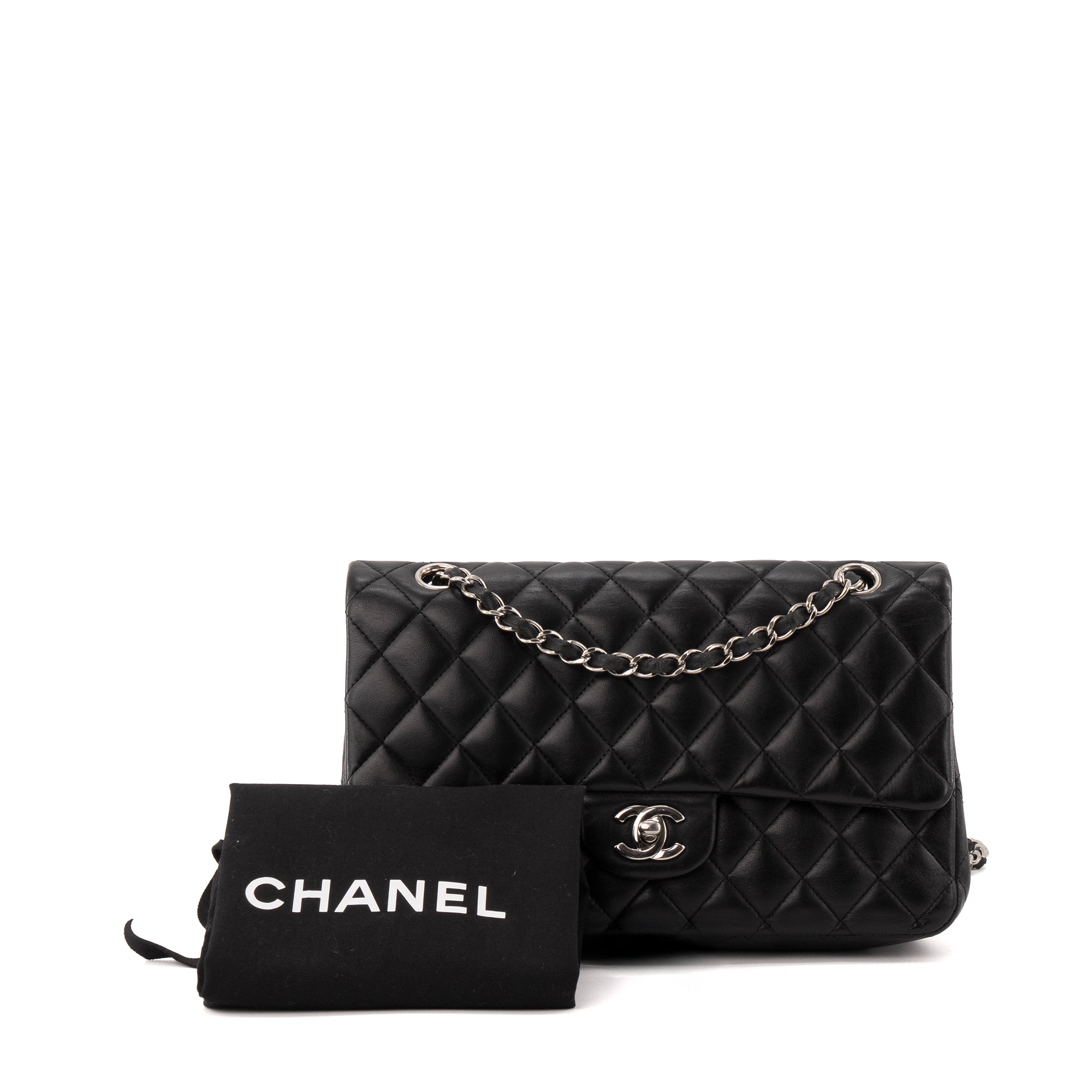 CHANEL - Sac à main Classique/Timeless 11.12 Chanel en cuir lisse noir
