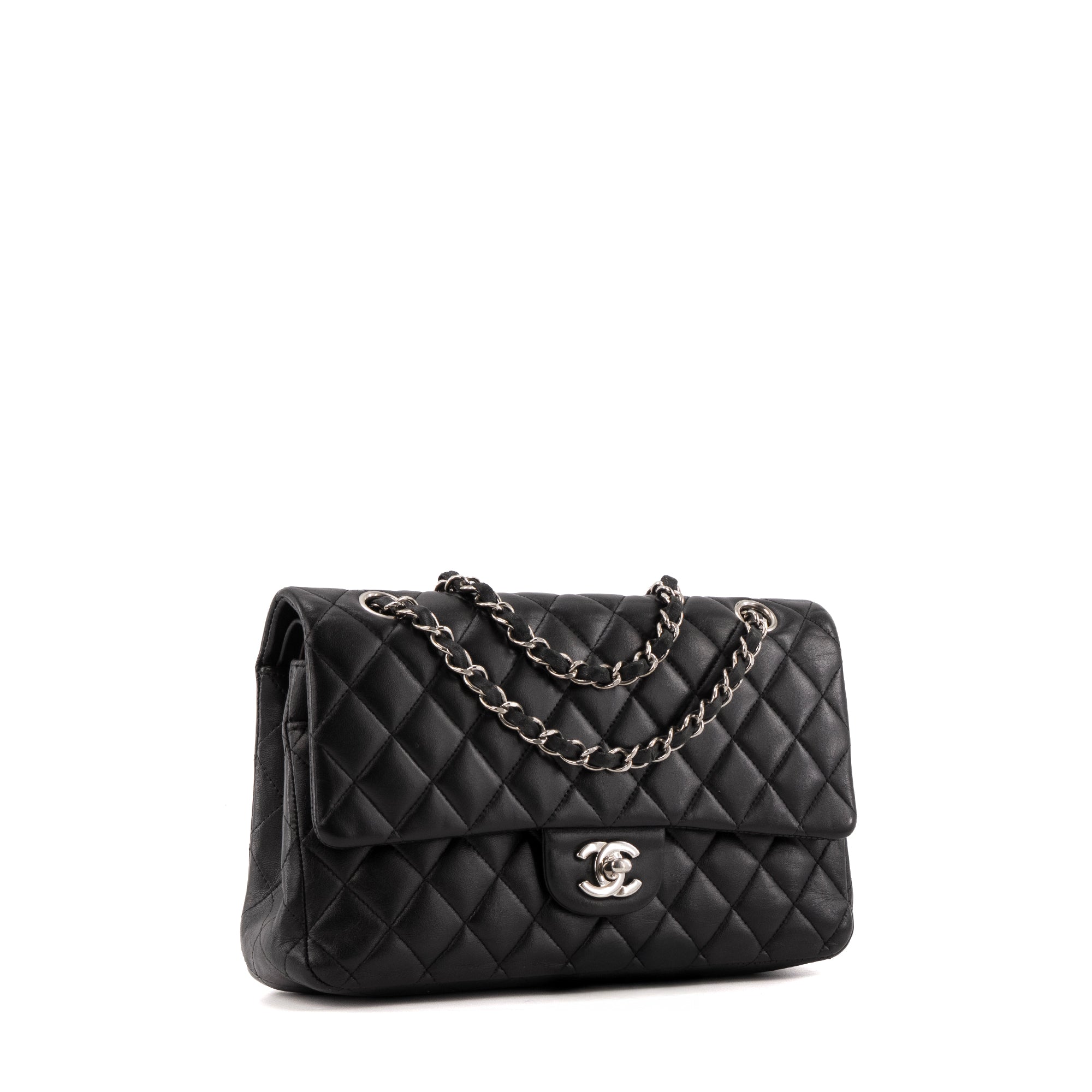 CHANEL - Sac à main Classique/Timeless 11.12 Chanel en cuir lisse noir