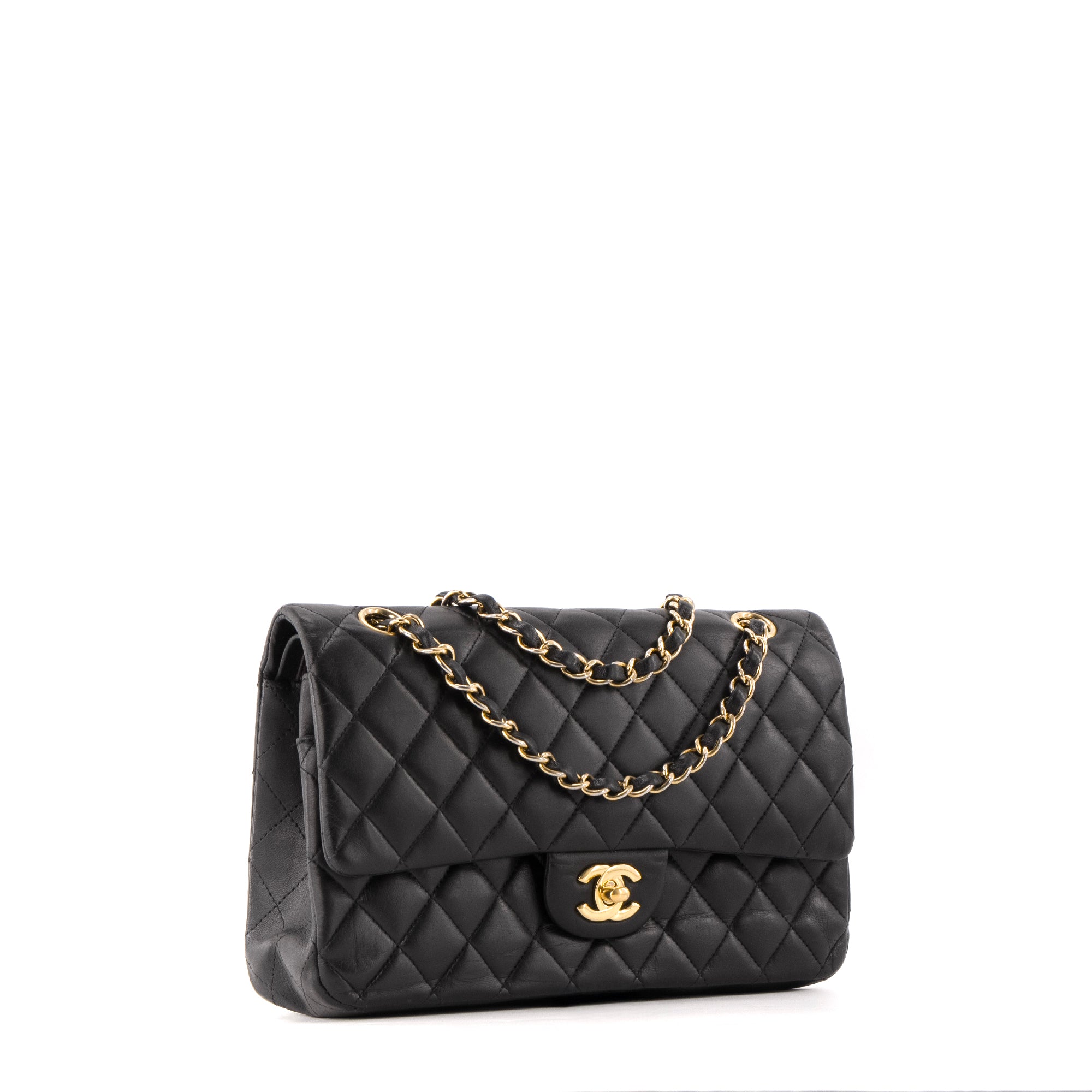 CHANEL - Sac à main Classique/Timeless 11.12 Chanel en cuir lisse noir