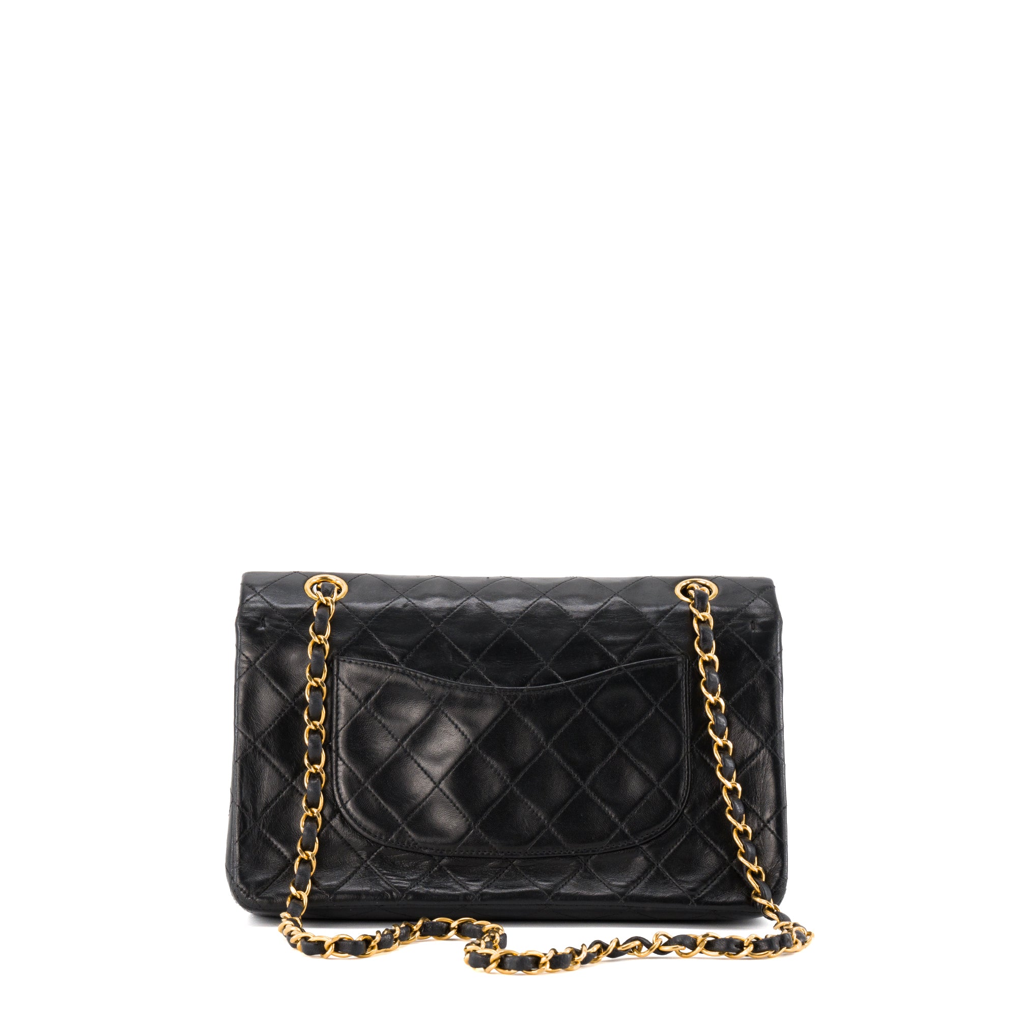 CHANEL - Sac à main Classique/Timeless 11.12 Chanel en cuir lisse noir vintage