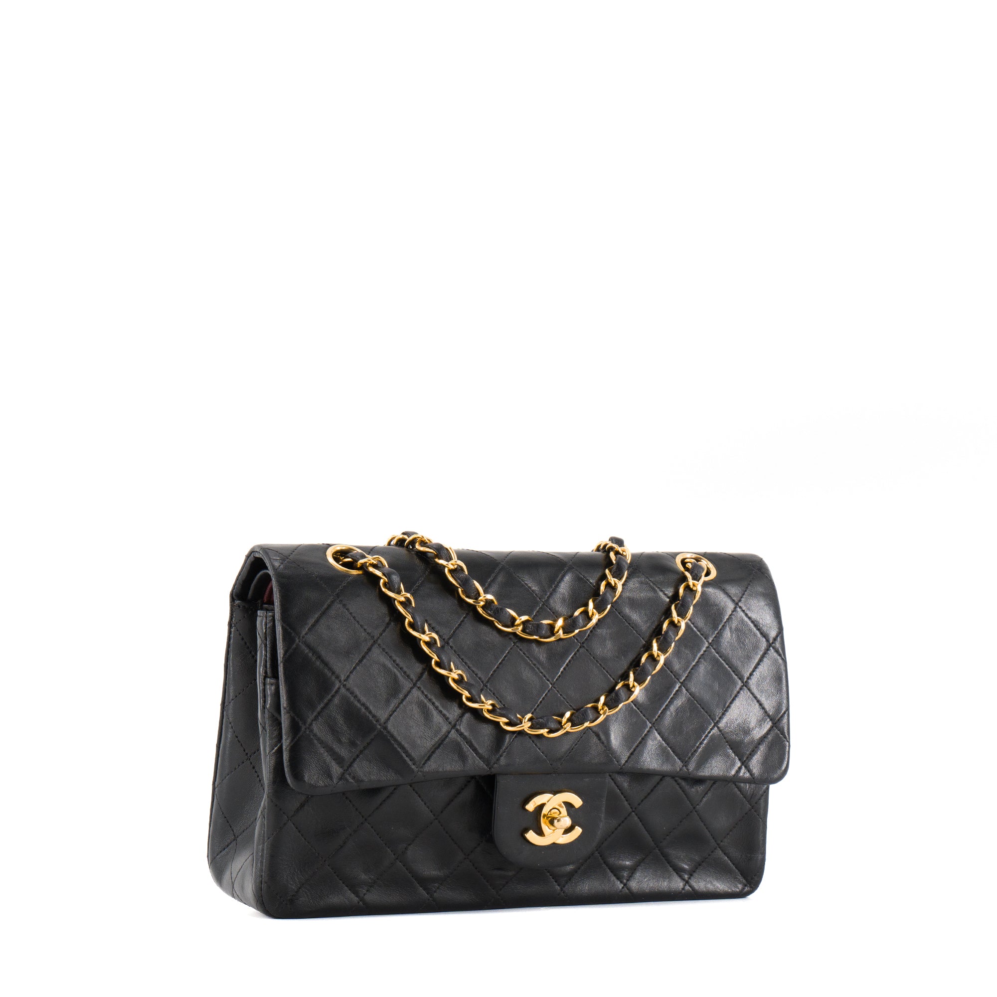 CHANEL - Sac à main Classique/Timeless 11.12 Chanel en cuir lisse noir vintage