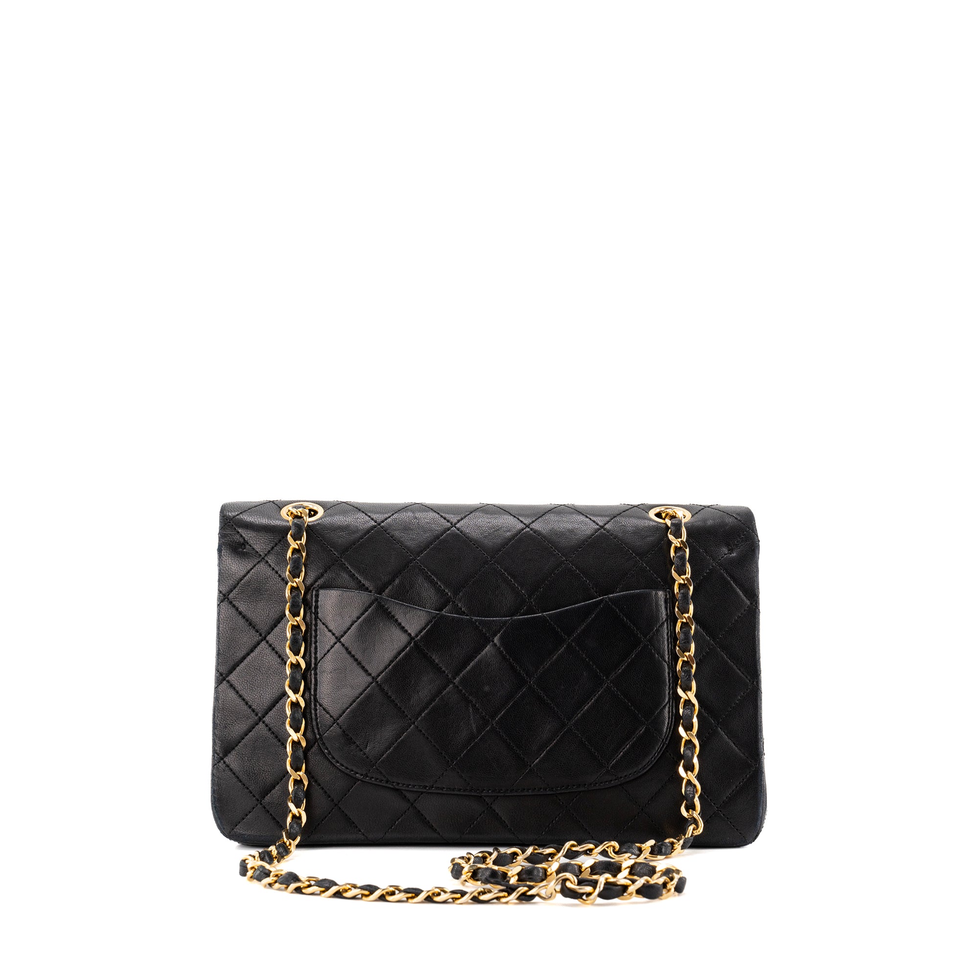 CHANEL - Sac à main Classique/Timeless 11.12 Chanel en cuir lisse noir vintage