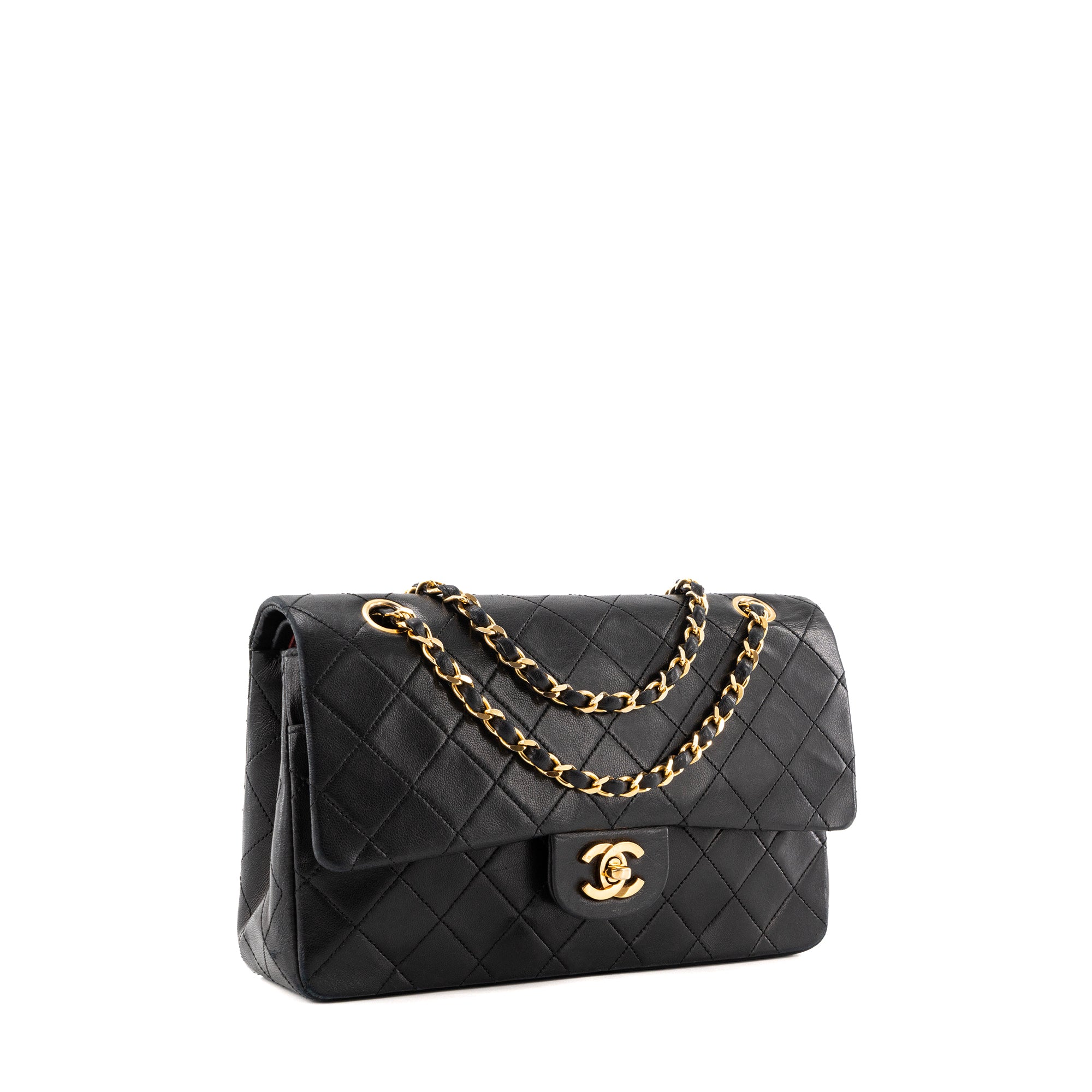 CHANEL - Sac à main Classique/Timeless 11.12 Chanel en cuir lisse noir vintage