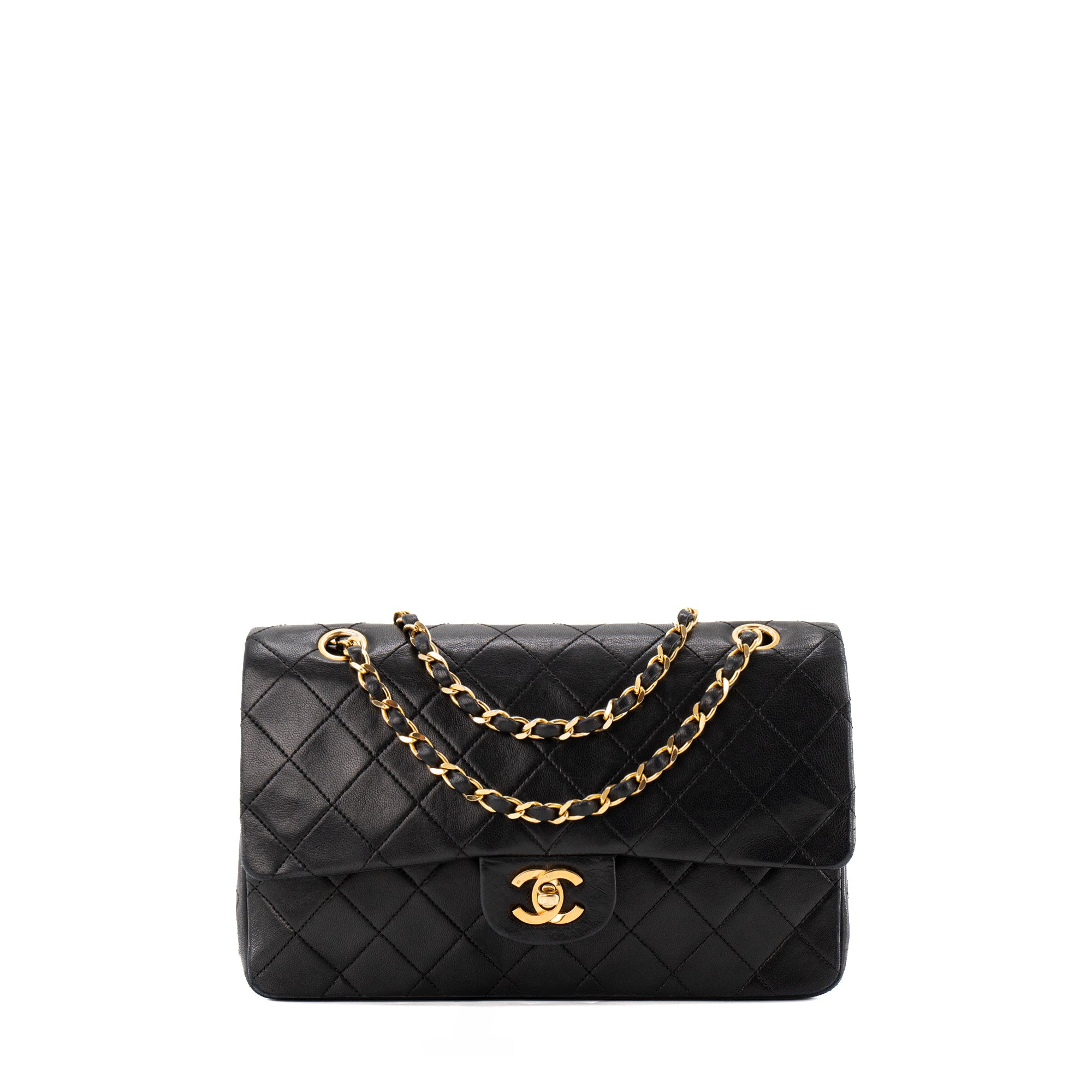 CHANEL - Sac à main Classique/Timeless 11.12 Chanel en cuir lisse noir vintage