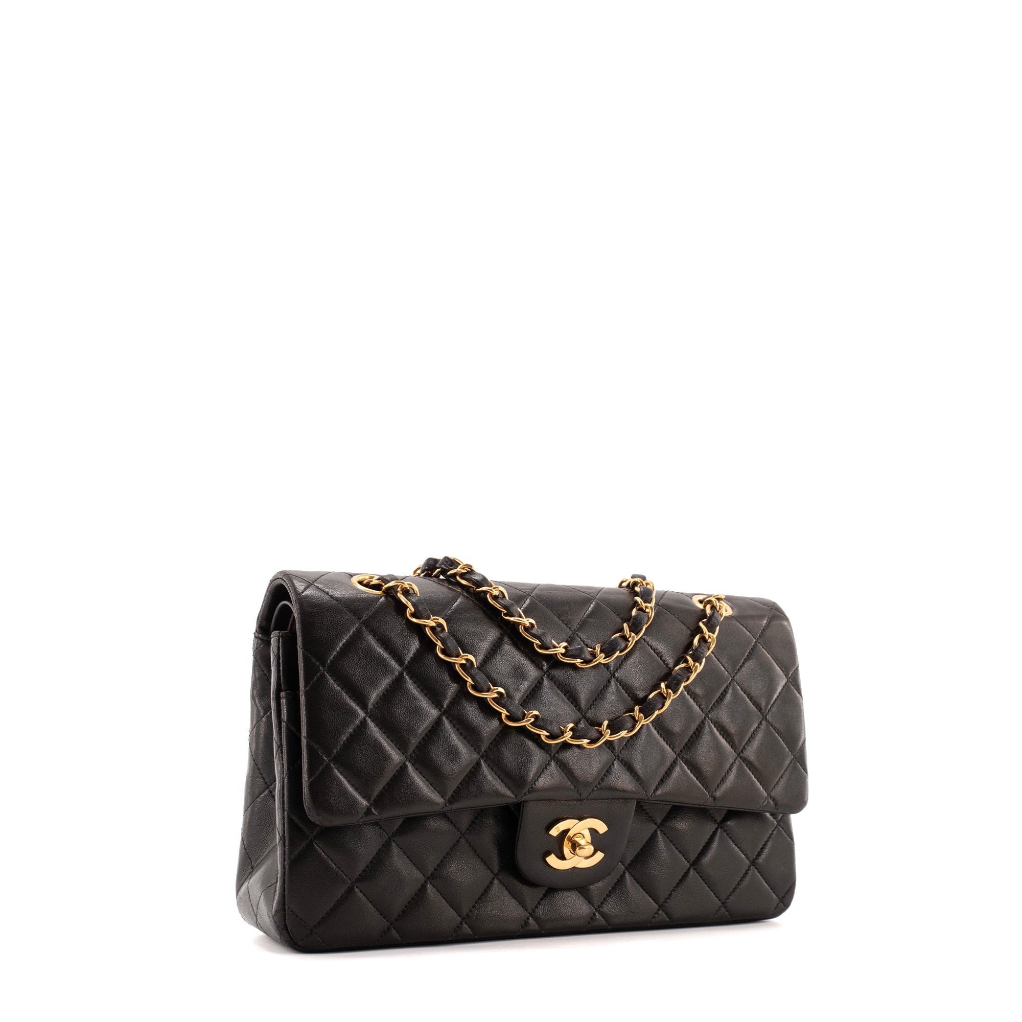 CHANEL - Sac à main Classique/Timeless 11.12 Chanel en cuir lisse noir vintage