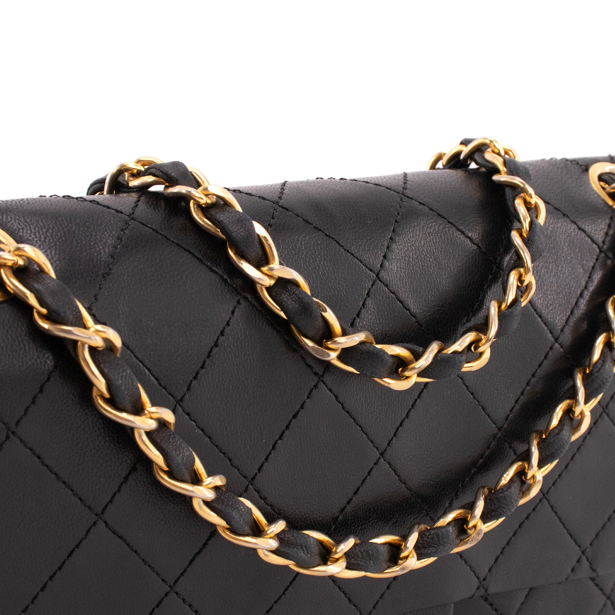 CHANEL - Sac à main Classique/Timeless 11.12 Chanel en cuir lisse noir vintage
