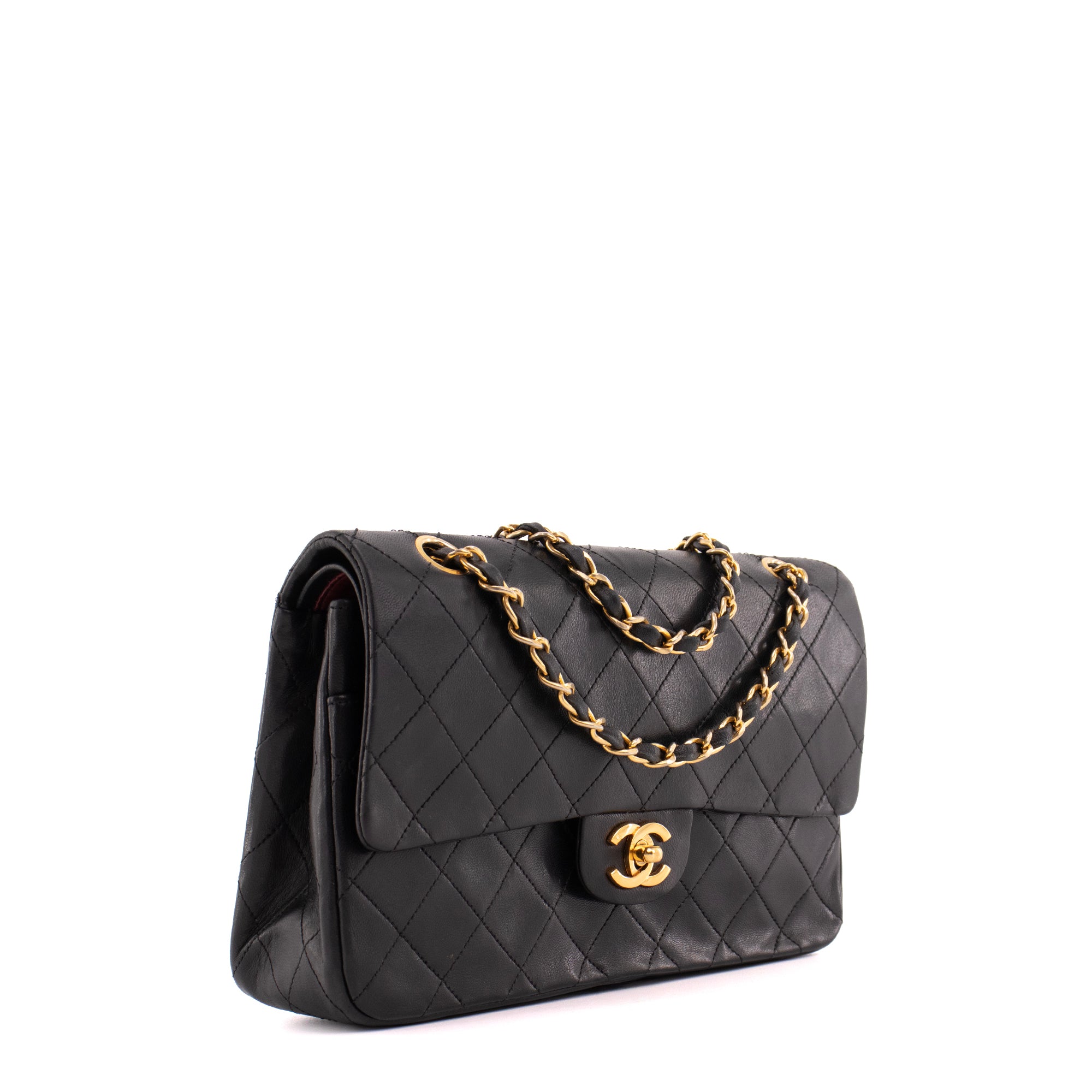 CHANEL - Sac à main Classique/Timeless 11.12 Chanel en cuir lisse noir vintage