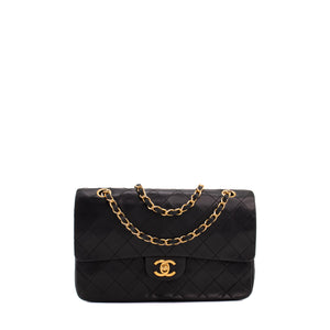 CHANEL - Sac à main Classique/Timeless 11.12 Chanel en cuir lisse noir vintage