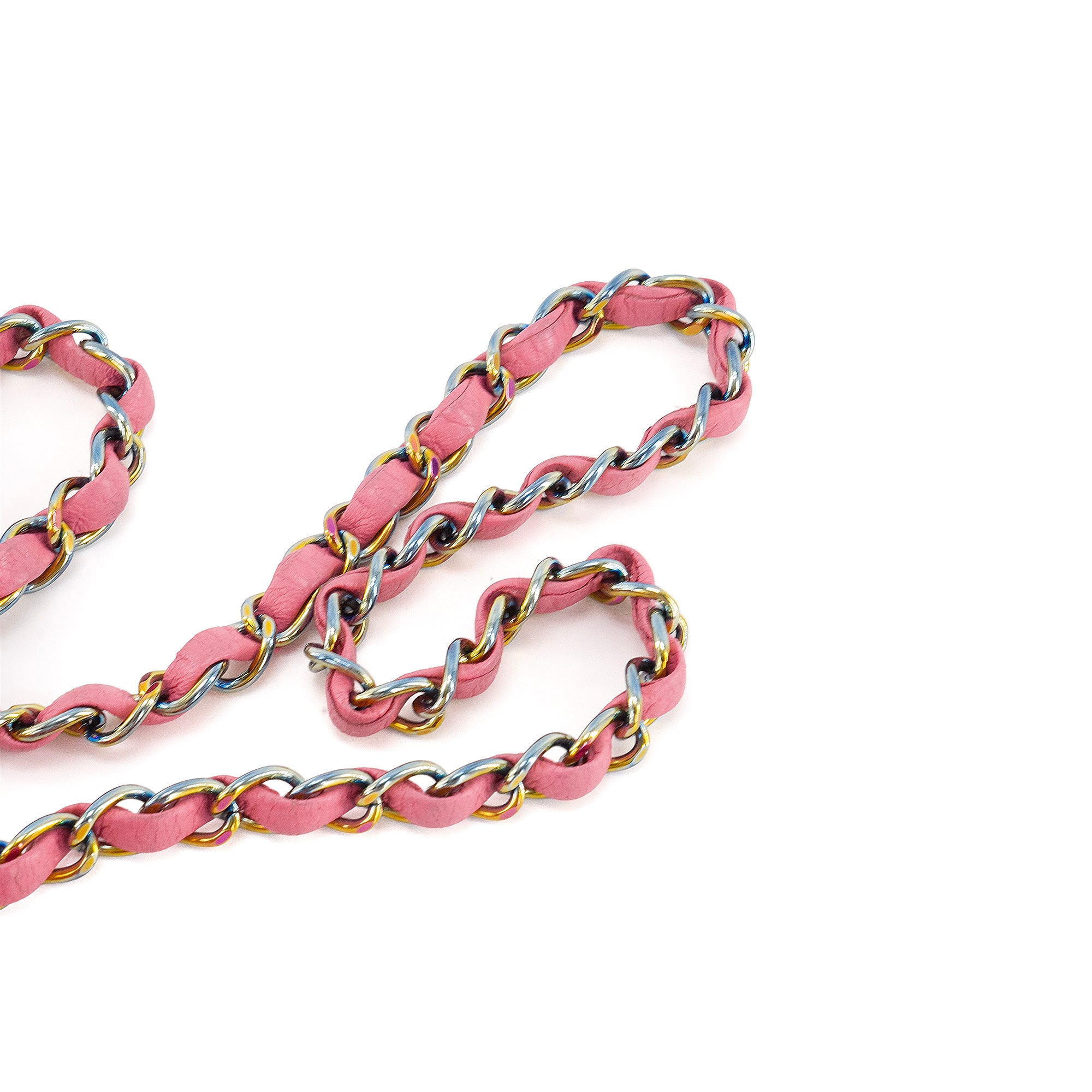 CHANEL -  Sac à main Classique/Timeless 11.12 Chanel en cuir lisse rose édition limitée Rainbow