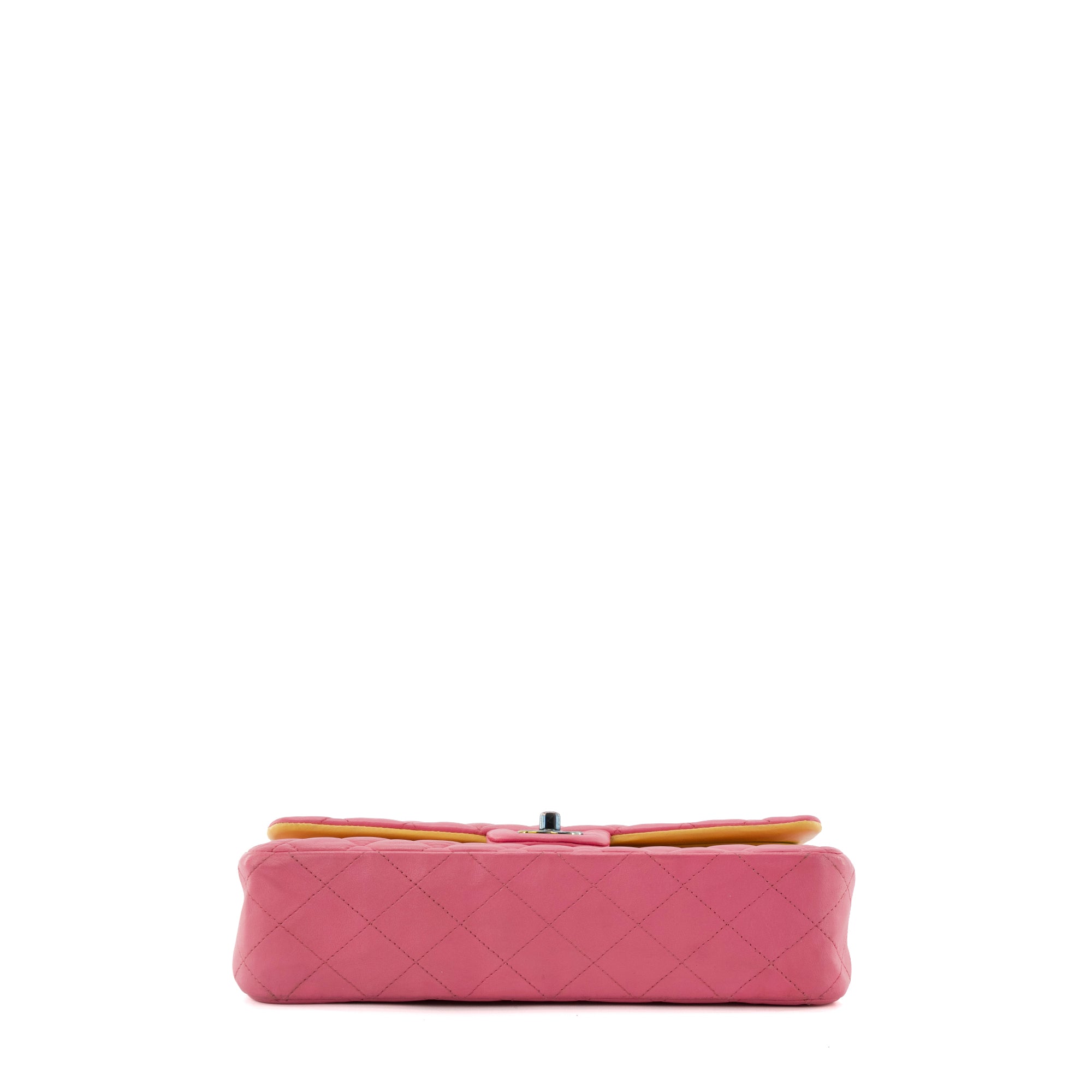 CHANEL -  Sac à main Classique/Timeless 11.12 Chanel en cuir lisse rose édition limitée Rainbow