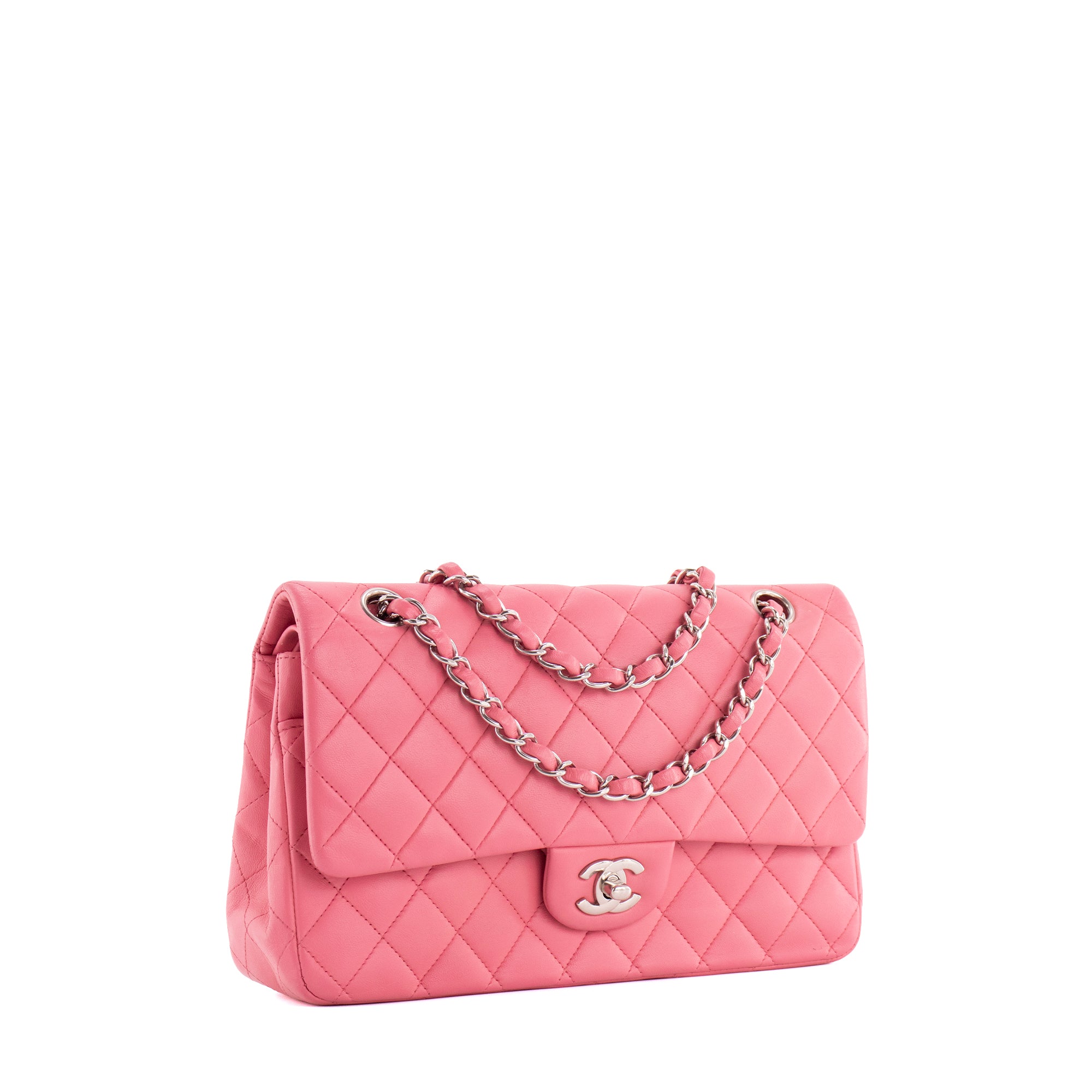 CHANEL - Sac à main Classique/Timeless 11.12 Chanel en cuir lisse rose