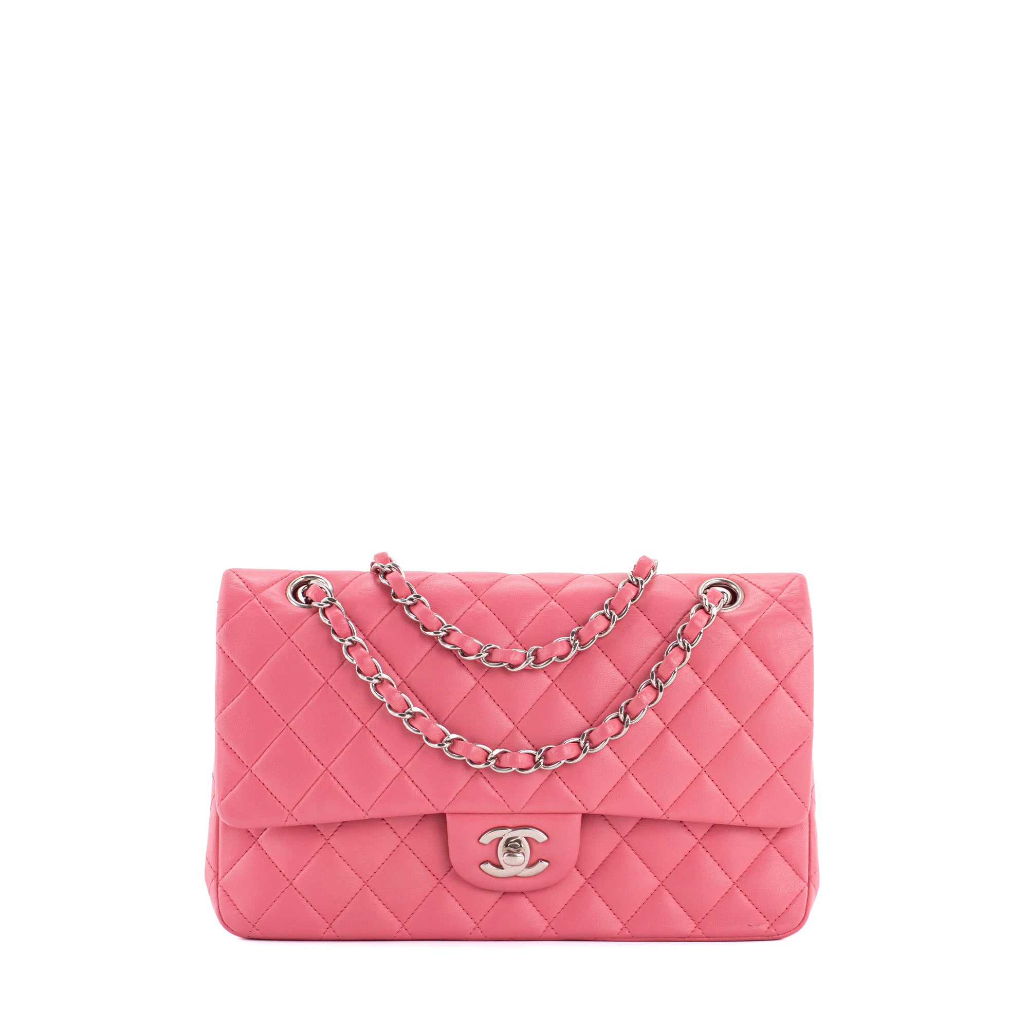 CHANEL - Sac à main Classique/Timeless 11.12 Chanel en cuir lisse rose