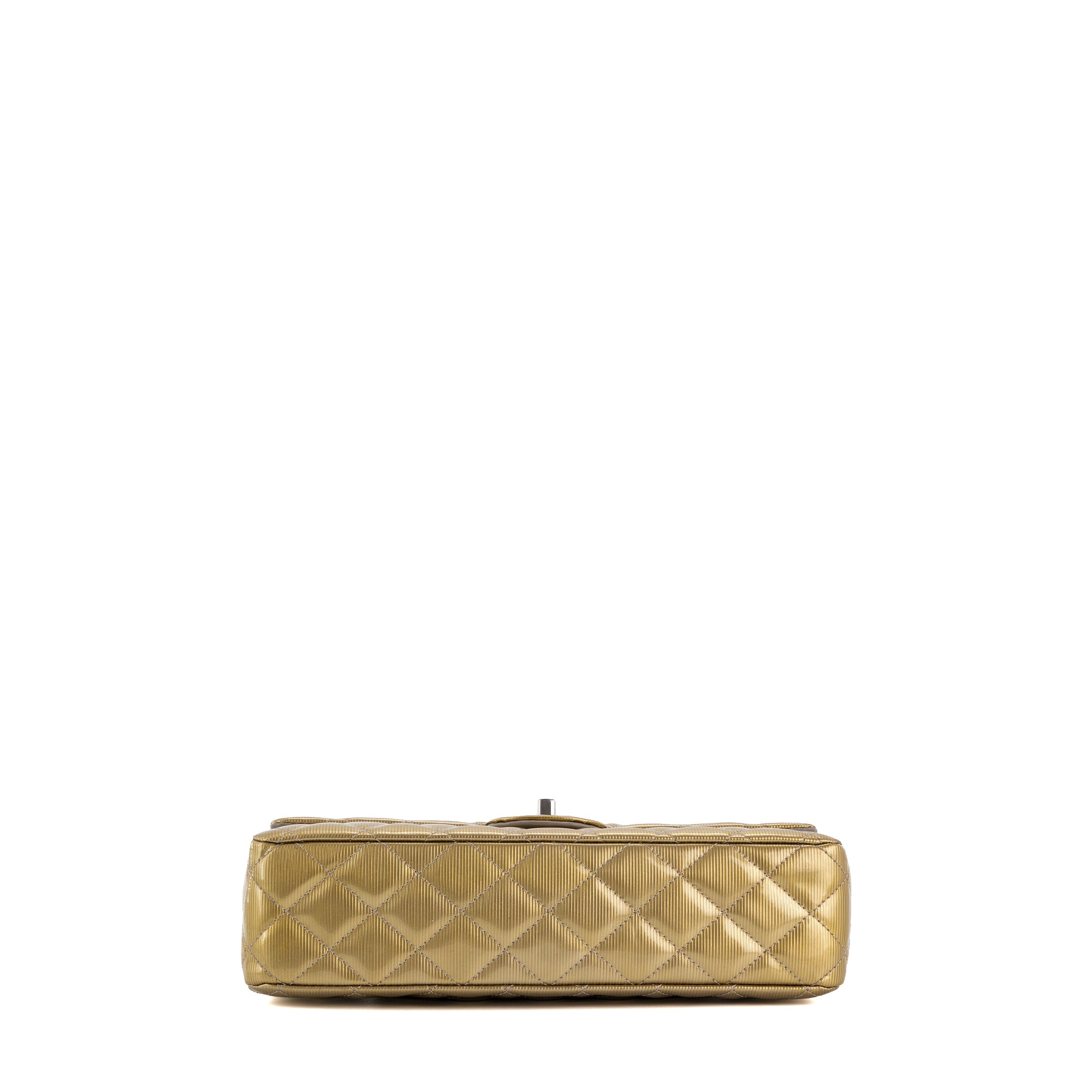CHANEL - Sac à main Classique/Timeless 11.12 Chanel en cuir verni doré édition limitée