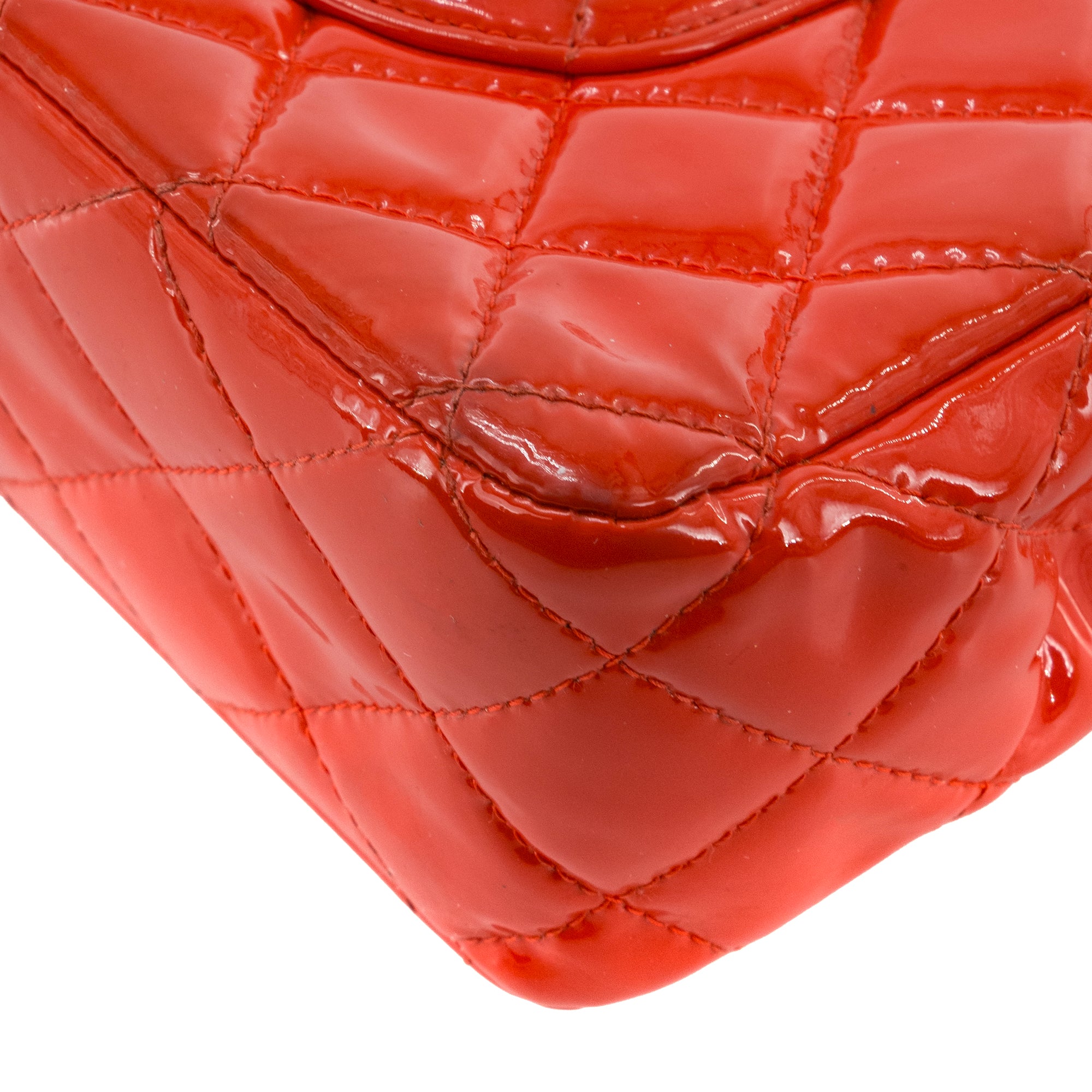 CHANEL - Sac à main Classique/Timeless 11.12 Chanel en cuir verni rouge