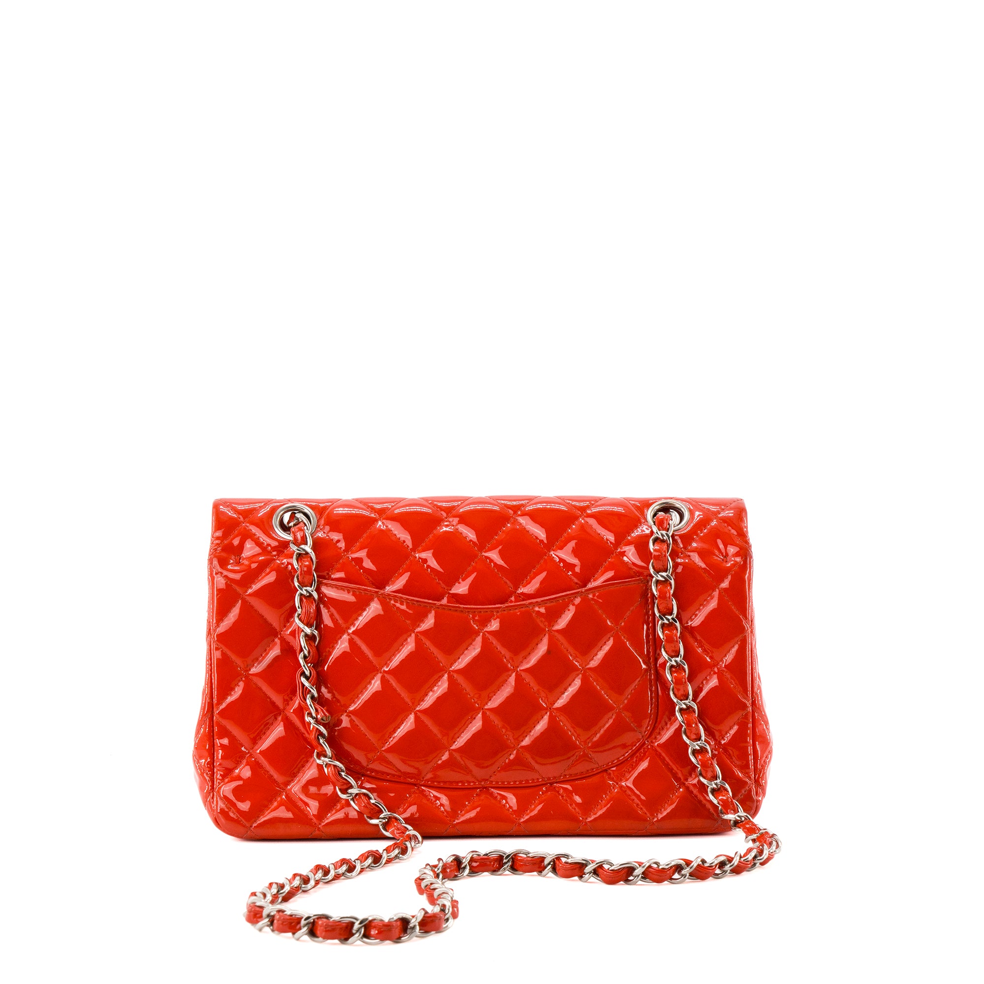 CHANEL - Sac à main Classique/Timeless 11.12 Chanel en cuir verni rouge