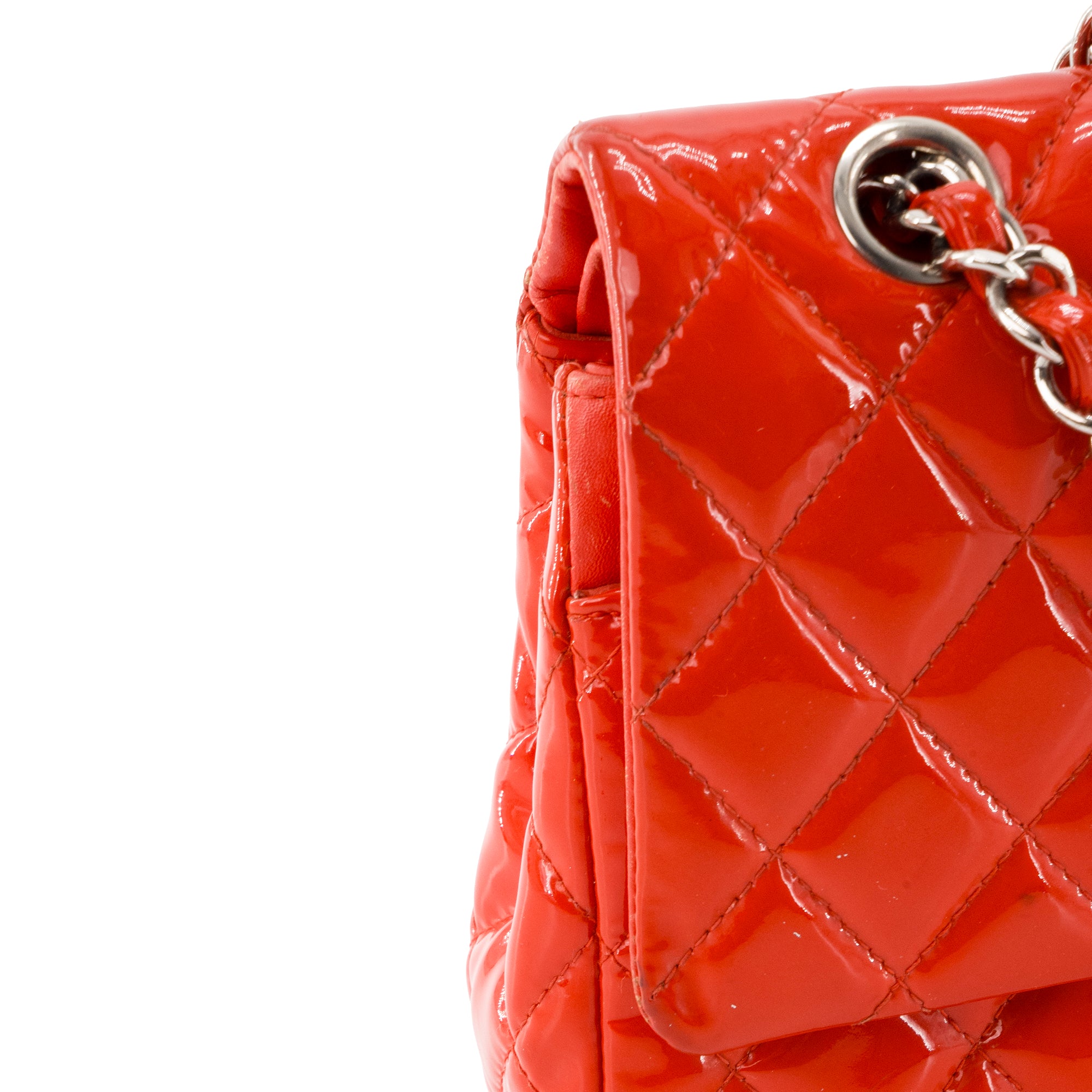 CHANEL - Sac à main Classique/Timeless 11.12 Chanel en cuir verni rouge