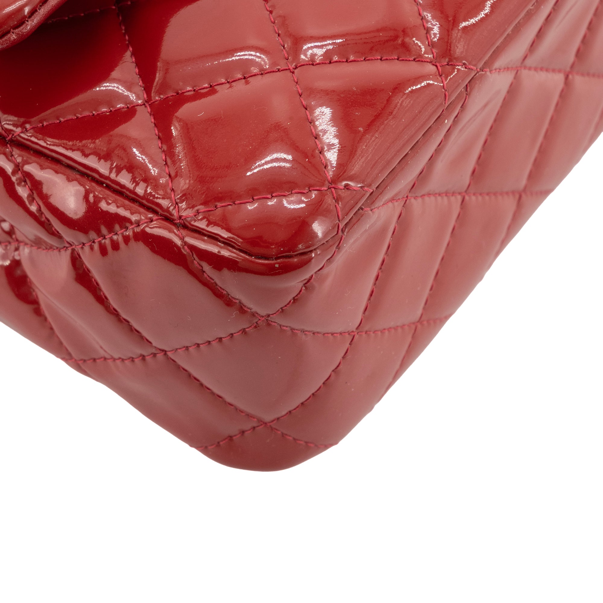 CHANEL - Sac à main Classique/Timeless 11.12 Chanel en cuir verni rouge