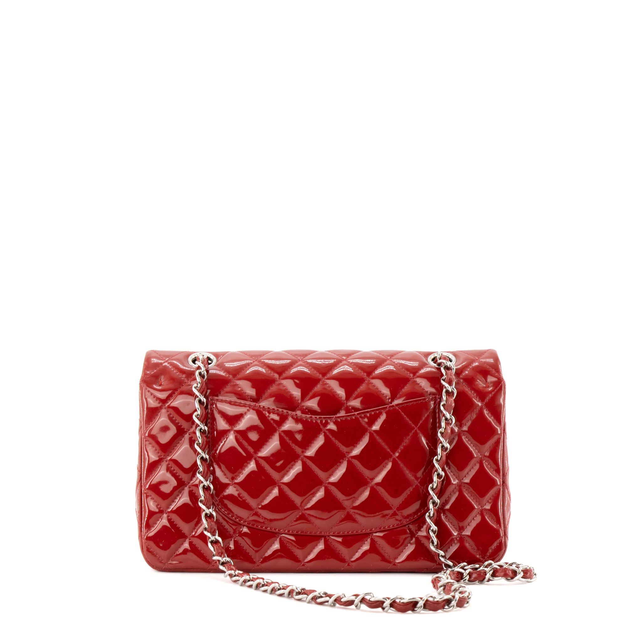 CHANEL - Sac à main Classique/Timeless 11.12 Chanel en cuir verni rouge