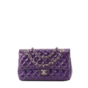 CHANEL - Sac à main Classique/Timeless 11.12 Chanel en cuir verni violet
