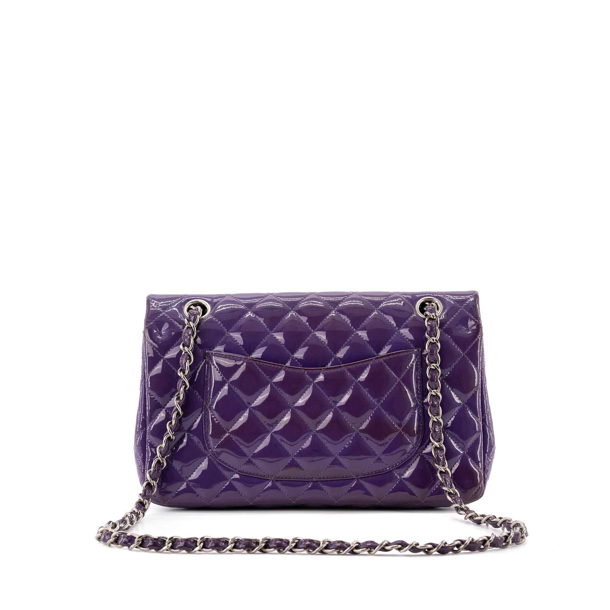 CHANEL - Sac à main Classique/Timeless 11.12 Chanel en cuir verni violet