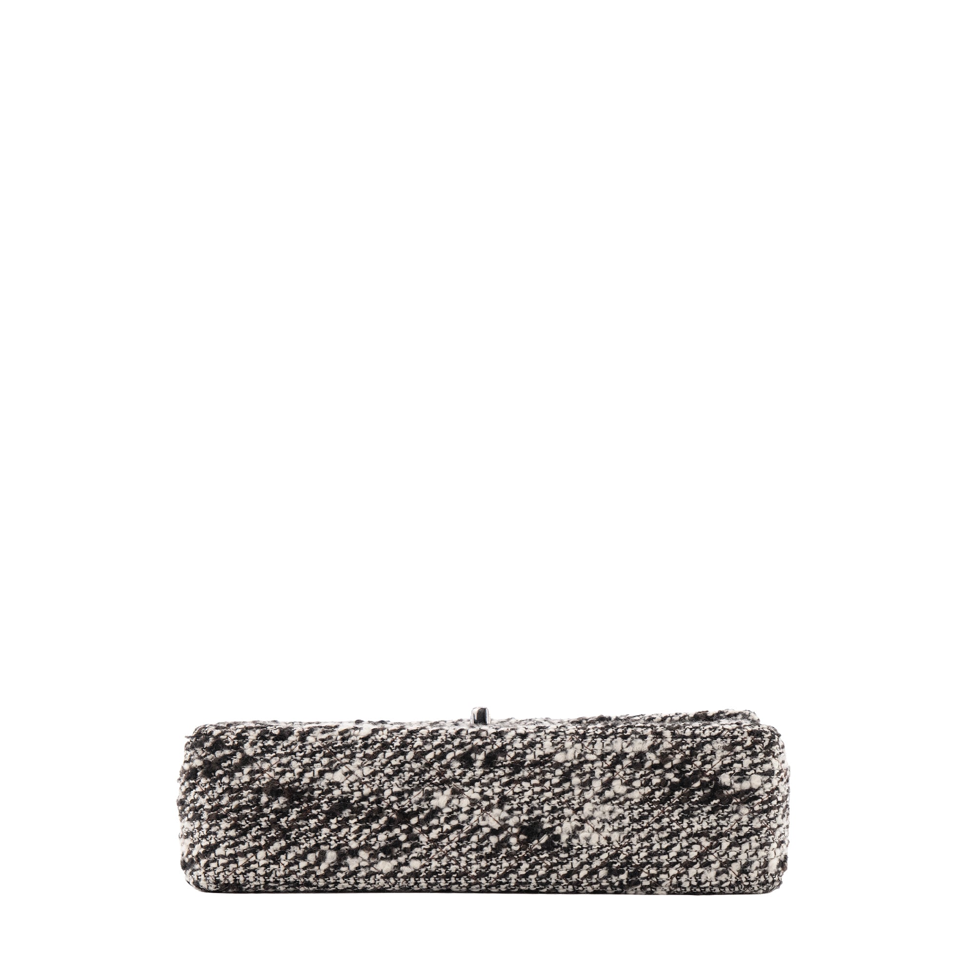 CHANEL - Sac à main Classique/Timeless 11.12 Chanel en tweed noir et blanc vintage