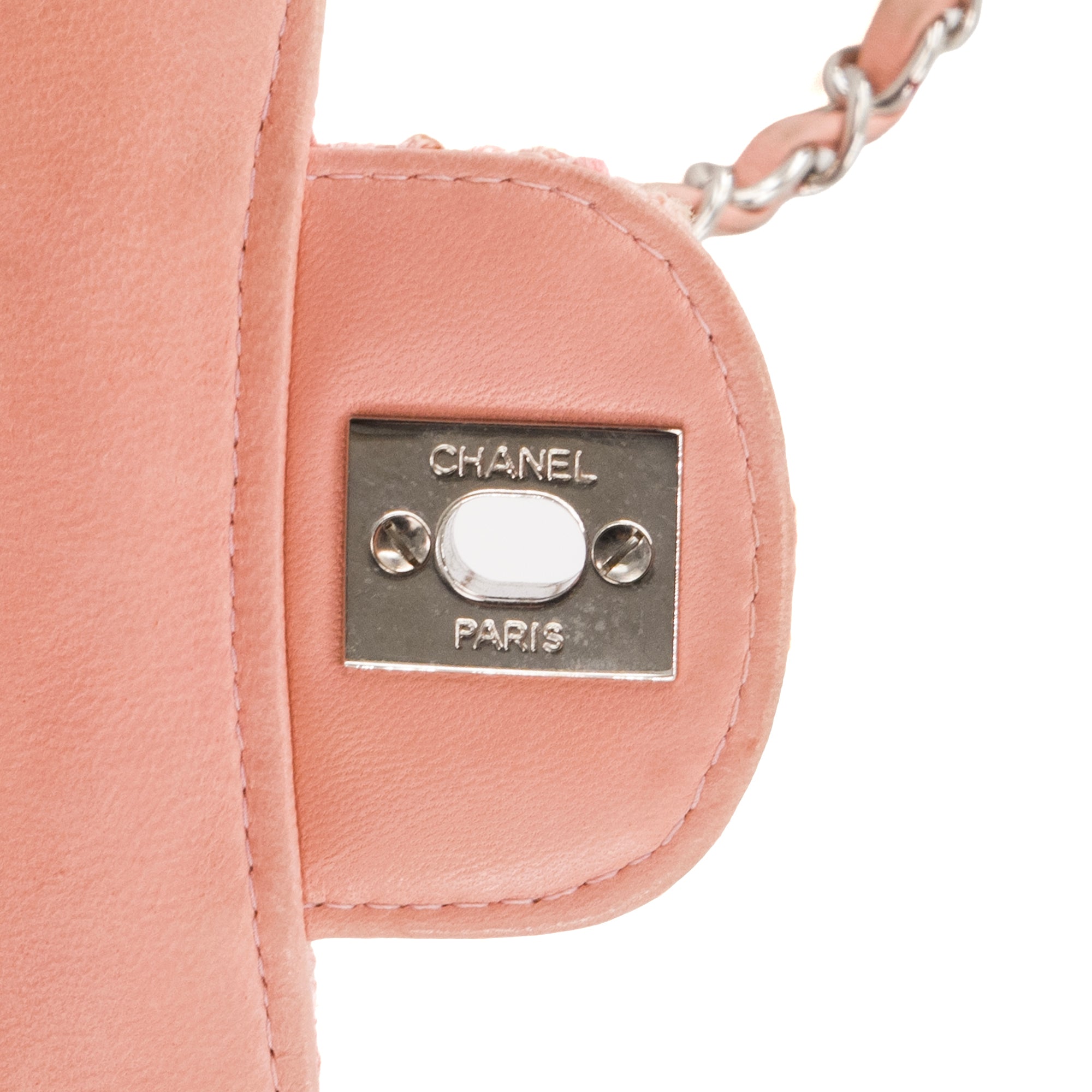 CHANEL - Sac à main Classique/Timeless 11.12 Chanel en tweed rose