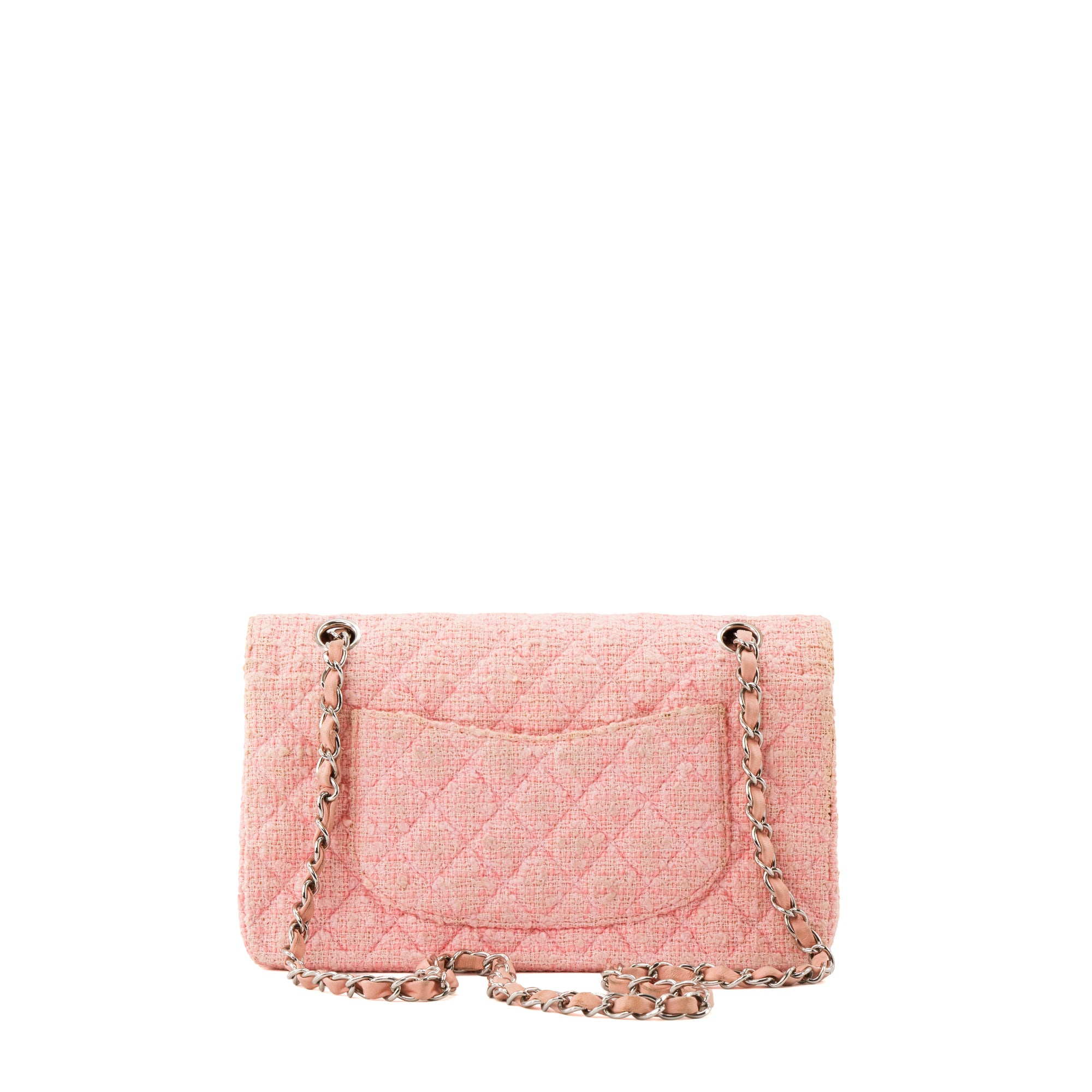 CHANEL - Sac à main Classique/Timeless 11.12 Chanel en tweed rose