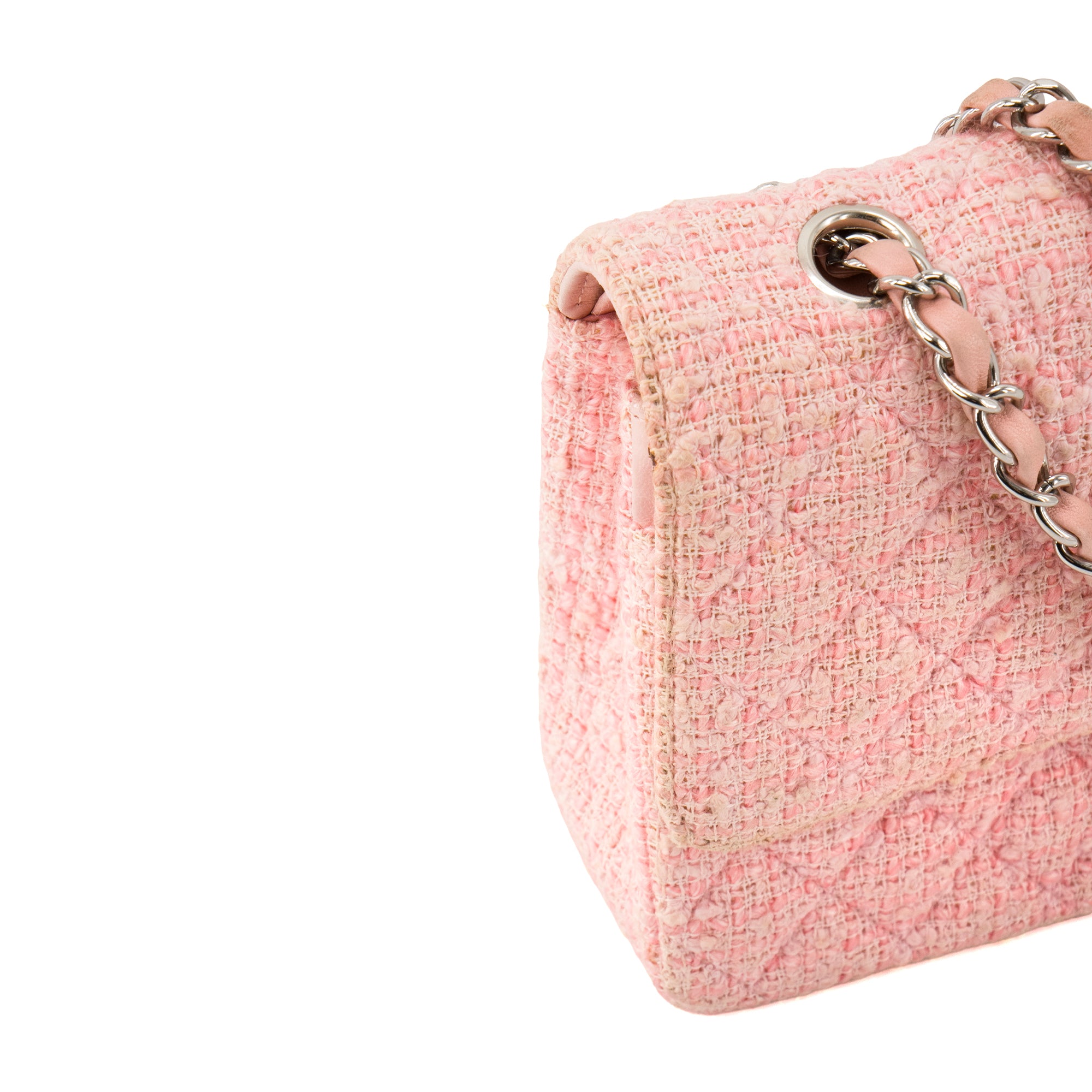 CHANEL - Sac à main Classique/Timeless 11.12 Chanel en tweed rose