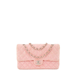 CHANEL - Sac à main Classique/Timeless 11.12 Chanel en tweed rose