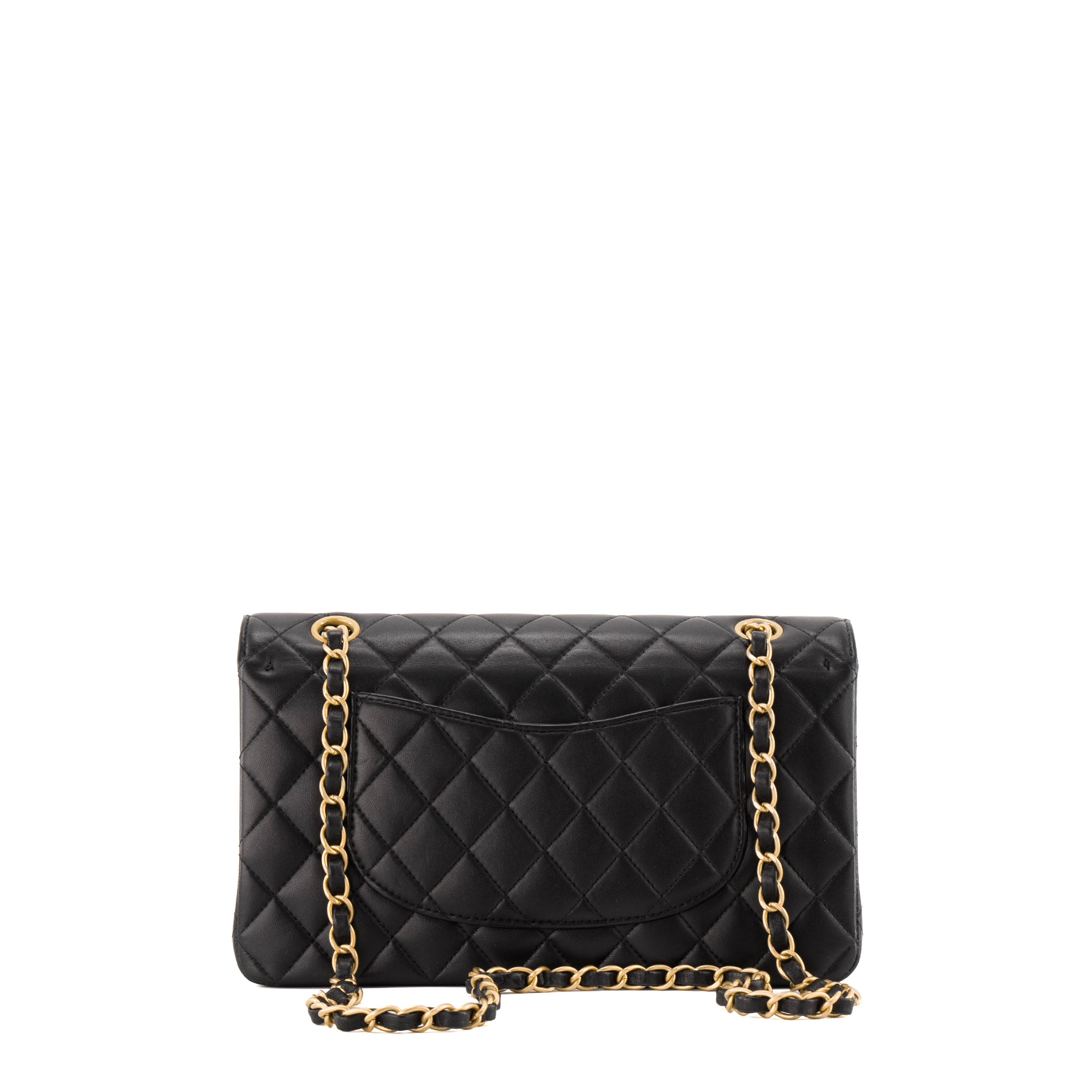 CHANEL - Sac à main Classique/Timeless 11.12 Charms Chanel en cuir lisse noir édition limitée