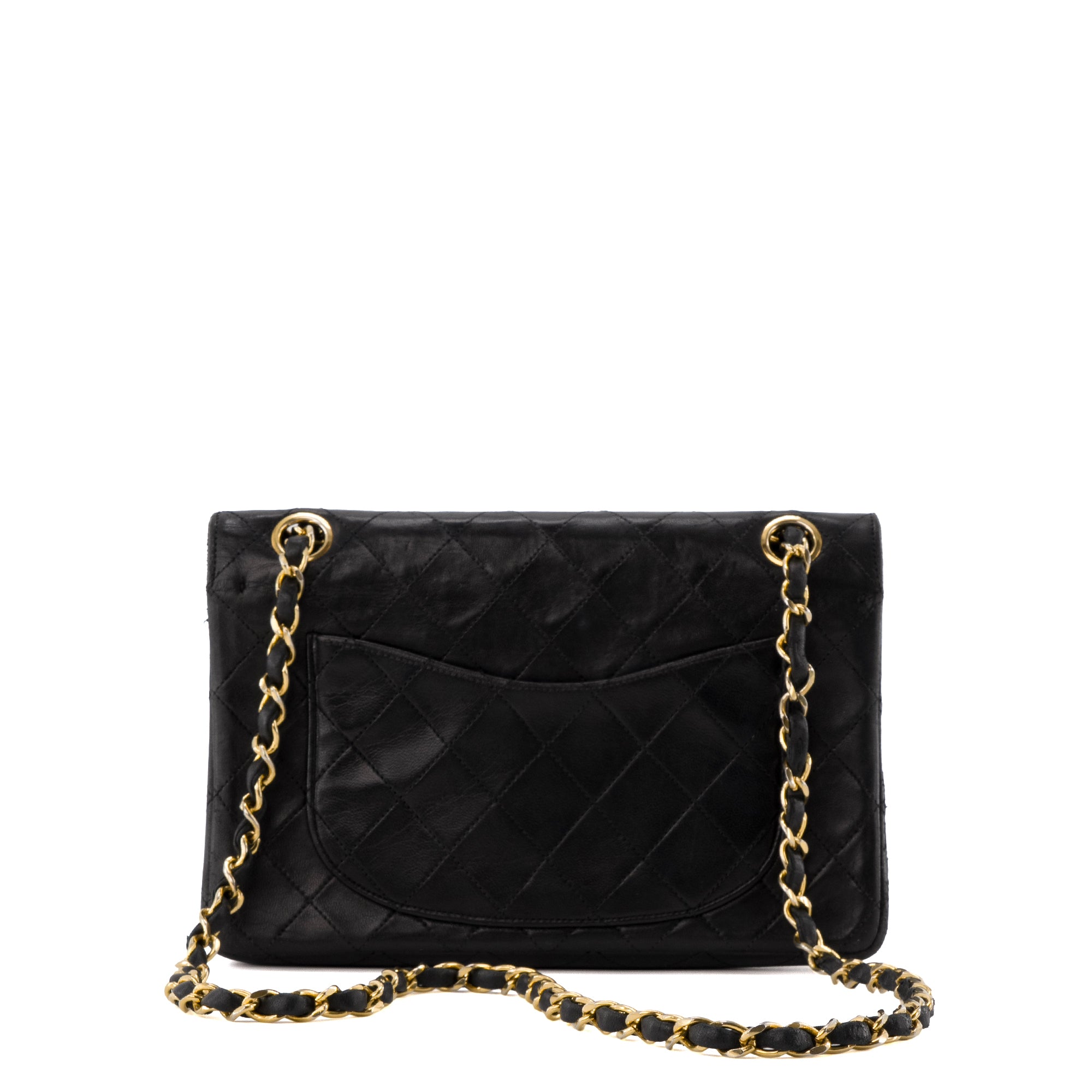 CHANEL - Sac à main Classique/Timeless Chanel en cuir noir vintage