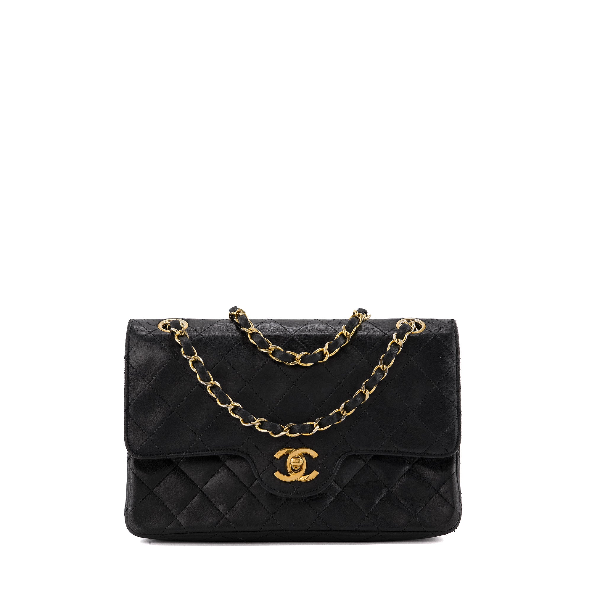 CHANEL - Sac à main Classique/Timeless Chanel en cuir noir vintage