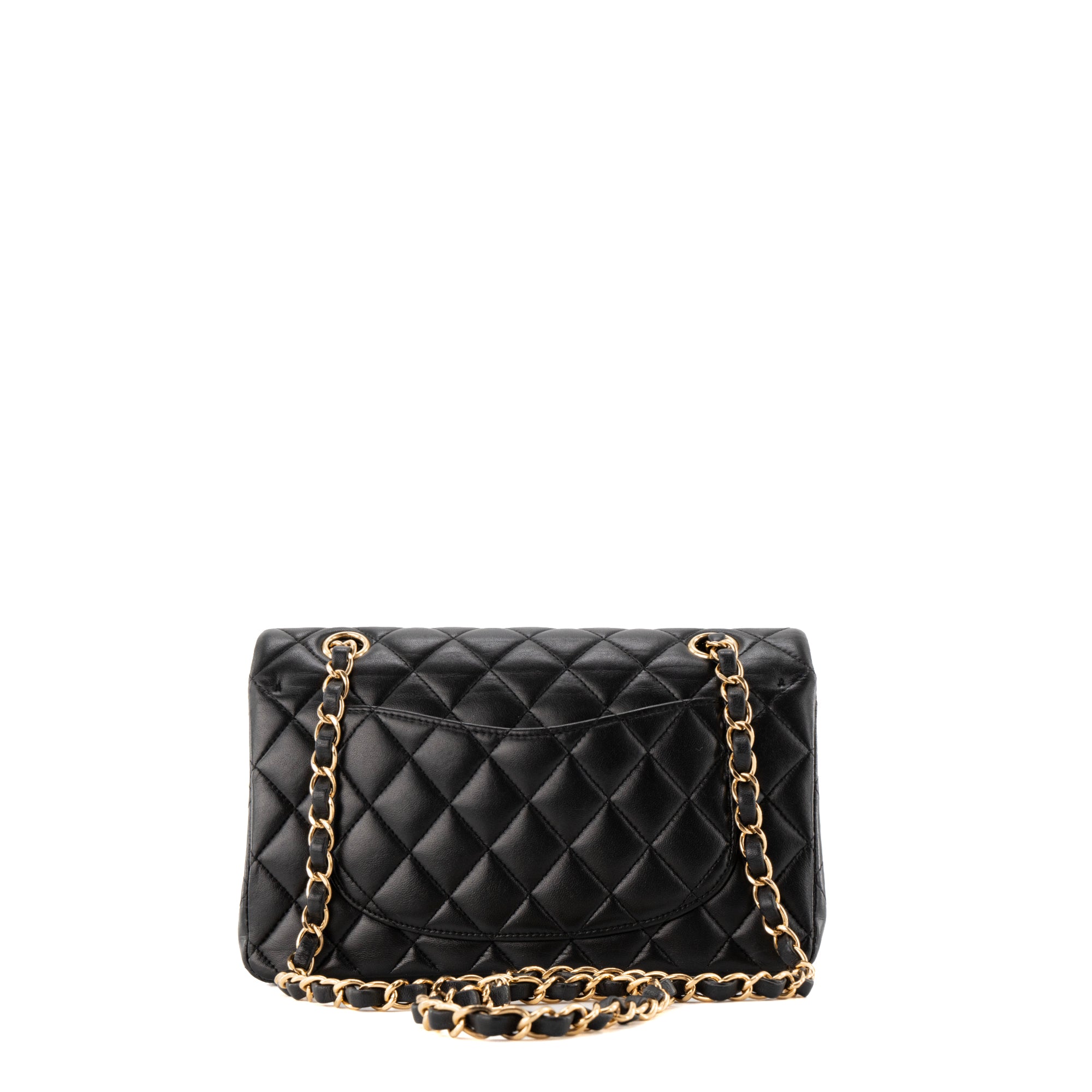 CHANEL - Sac à main Classique/Timeless small Chanel en cuir lisse noir