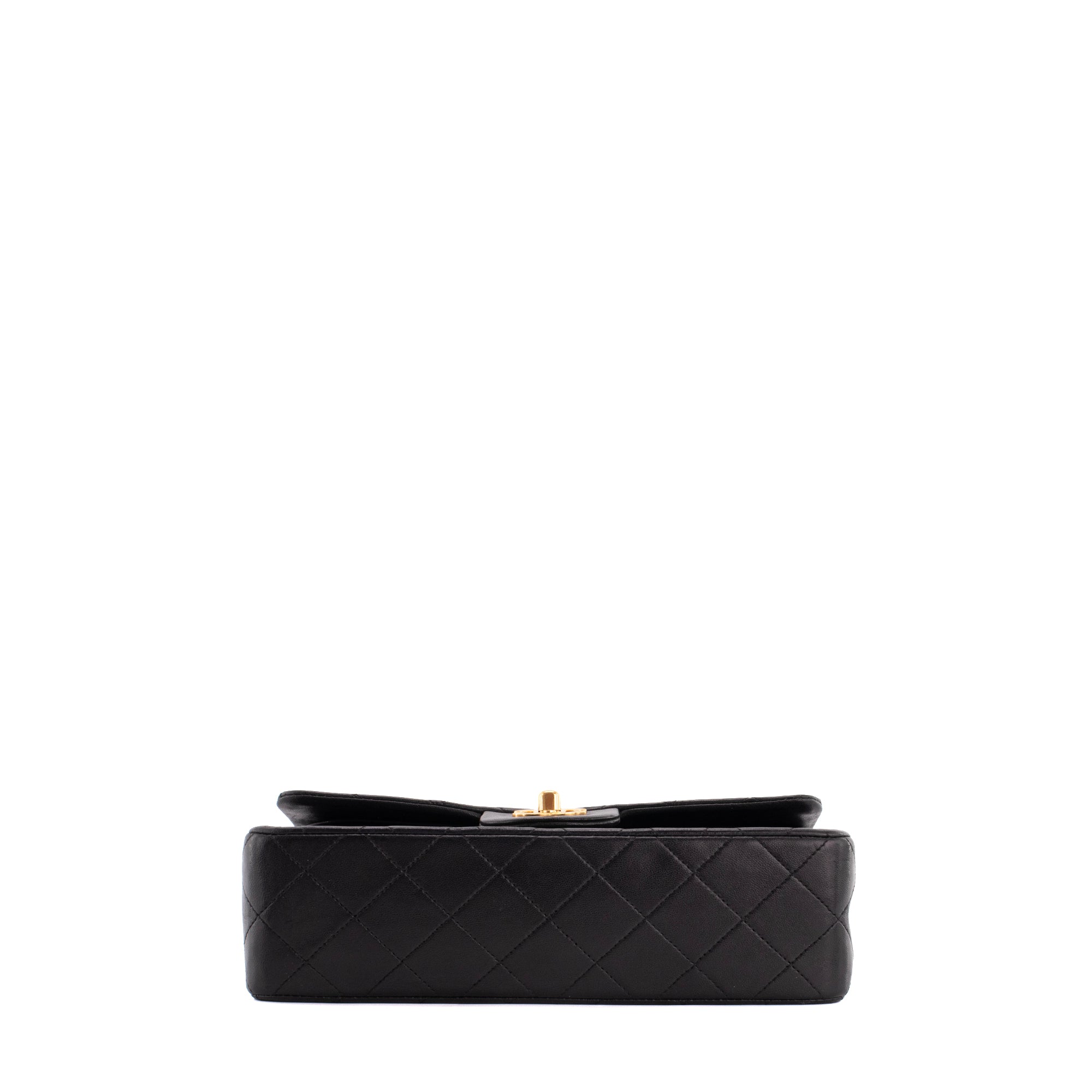 CHANEL - Sac à main Classique/Timeless small Chanel en cuir lisse noir vintage