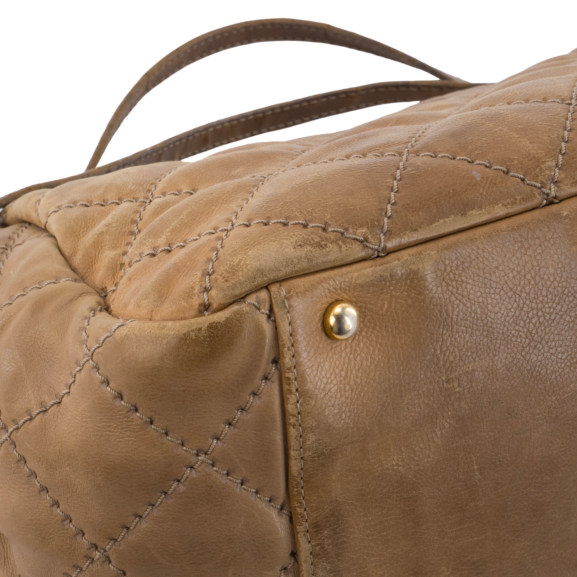 CHANEL - Sac à main Retro Accordéon Chanel en cuir grainé marron