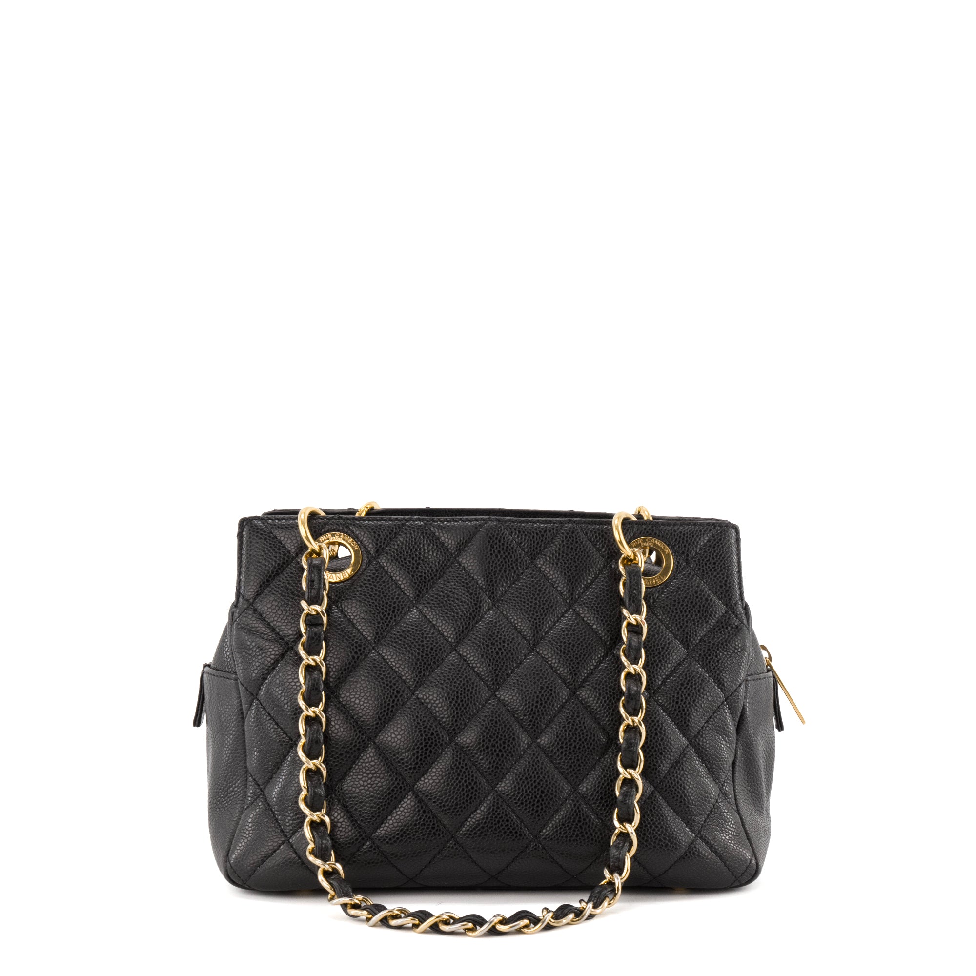 CHANEL - Sac à main Shopping PPT Chanel en cuir caviar noir