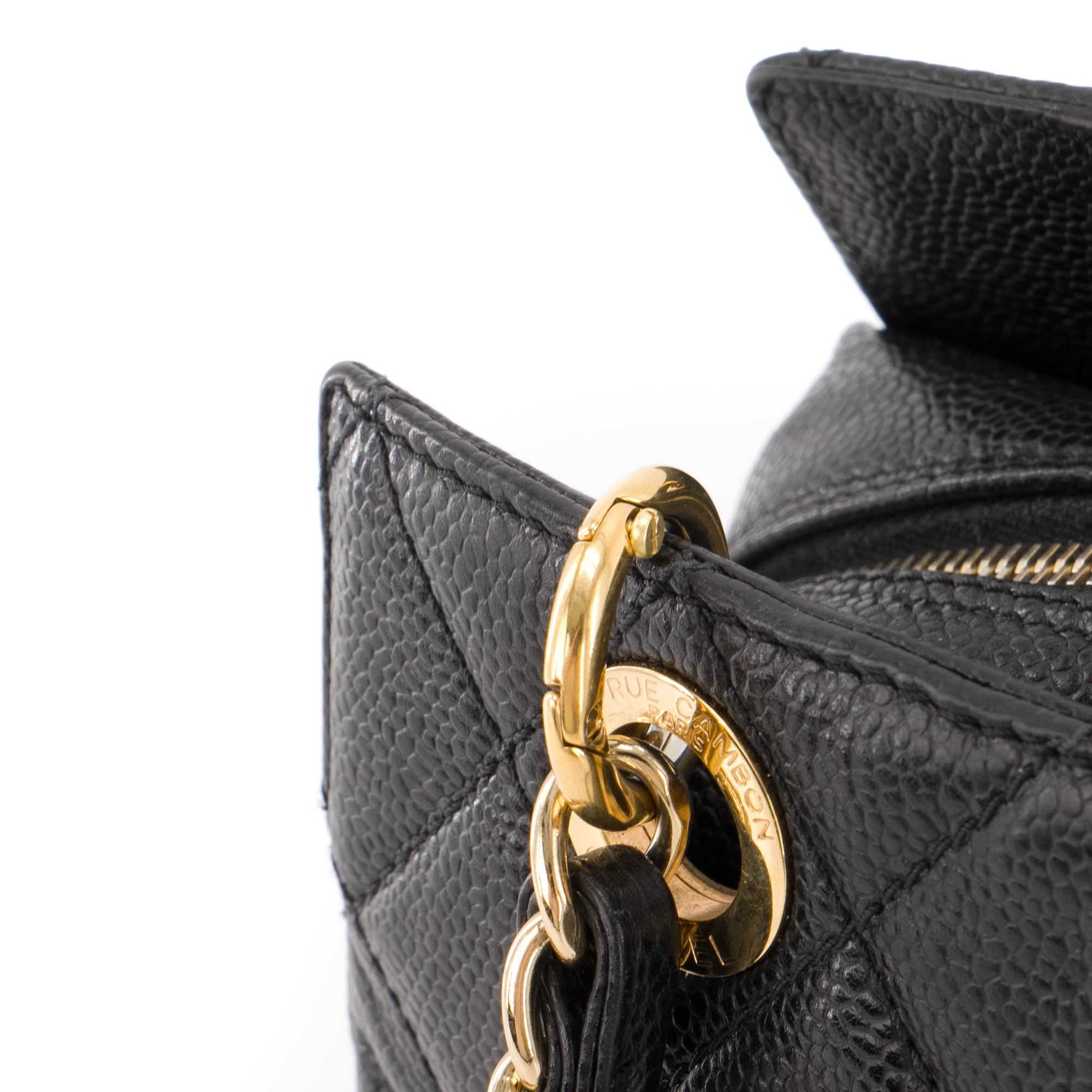 CHANEL - Sac à main Shopping PPT Chanel en cuir caviar noir