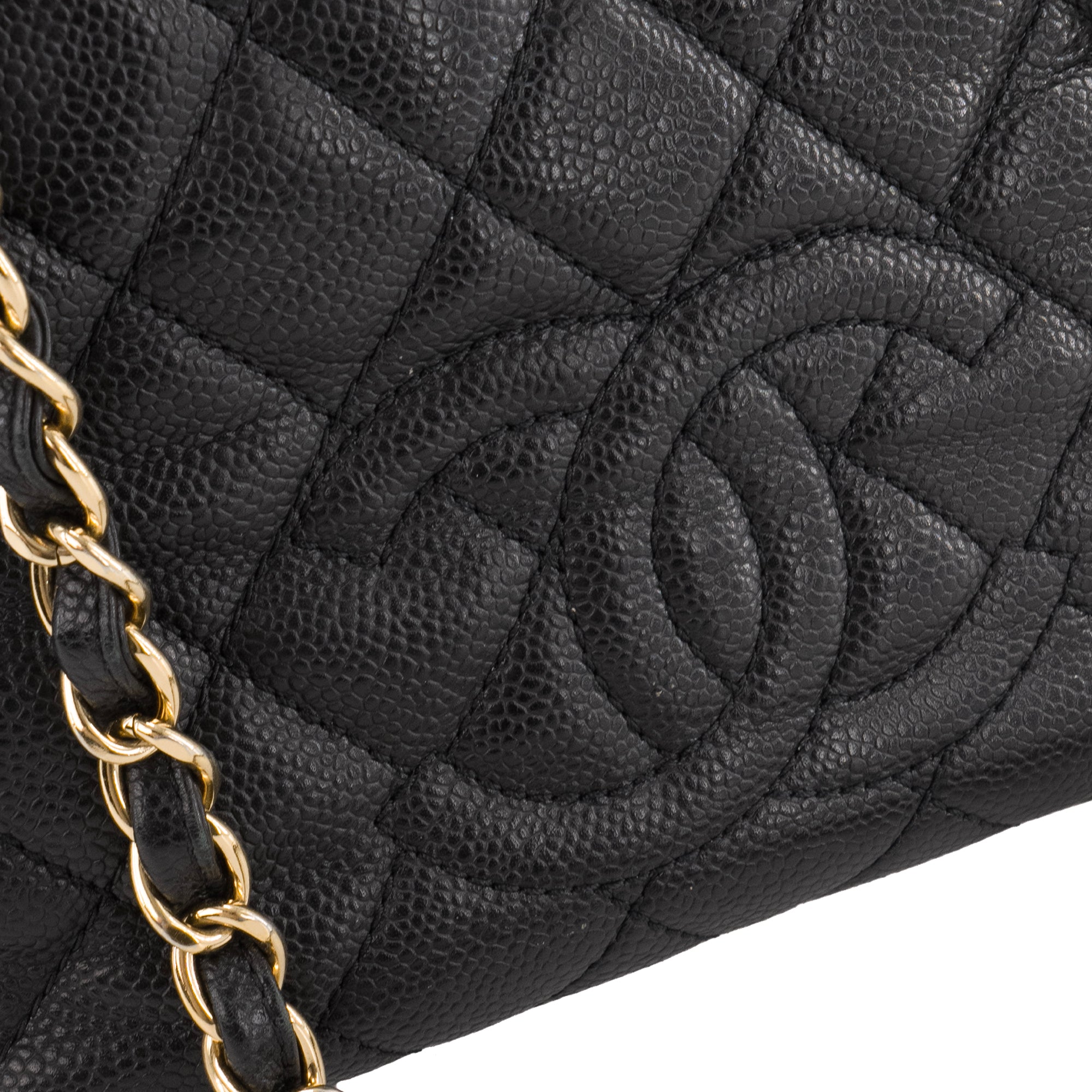 CHANEL - Sac à main Shopping PPT Chanel en cuir caviar noir