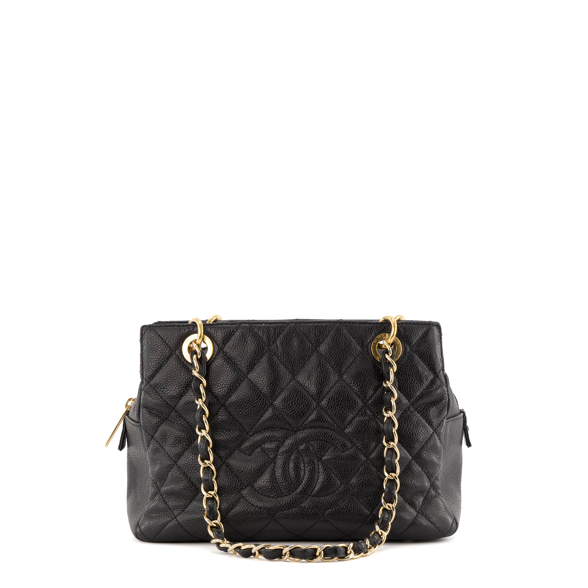 CHANEL - Sac à main Shopping PPT Chanel en cuir caviar noir