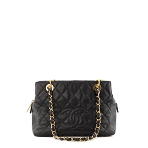 CHANEL - Sac à main Shopping PPT Chanel en cuir caviar noir
