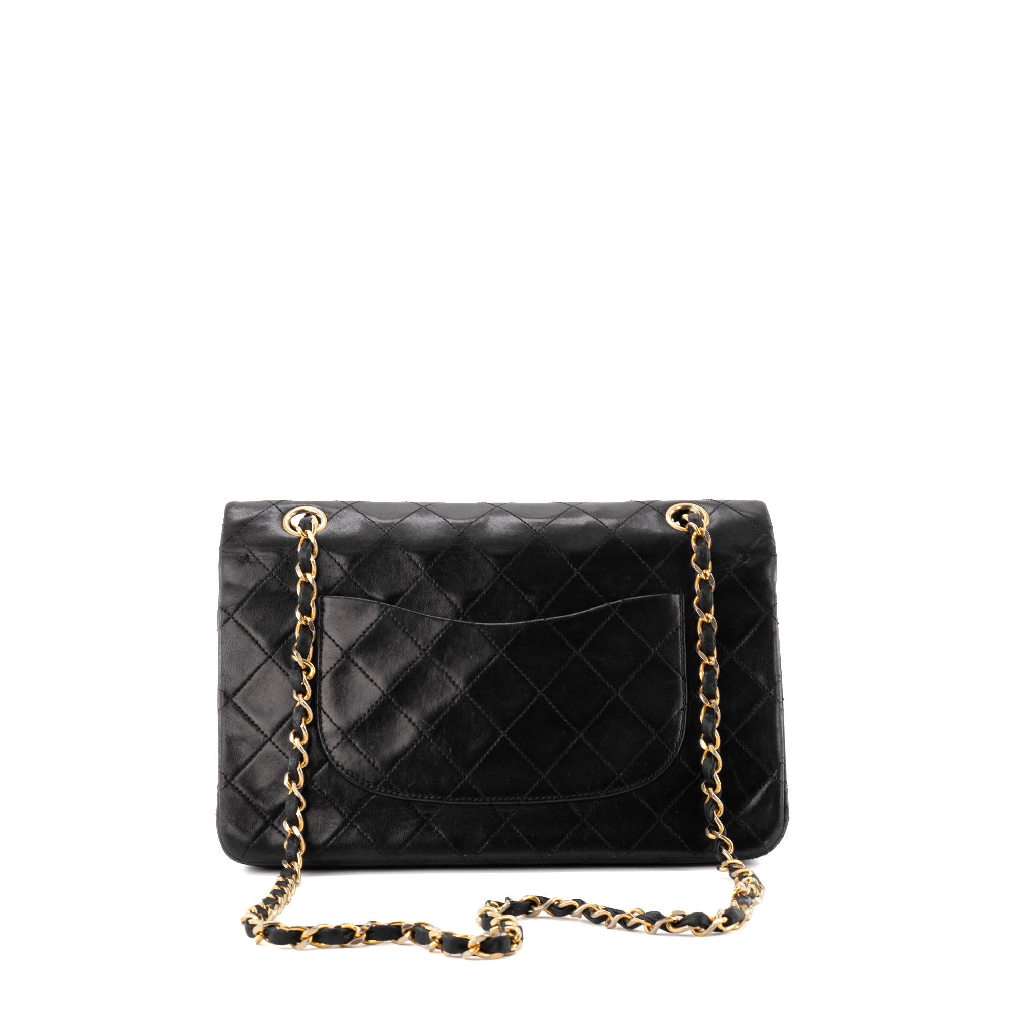 CHANEL - Sac à main Timeless/Classique 11.12 Chanel en cuir d'agneau noir vintage